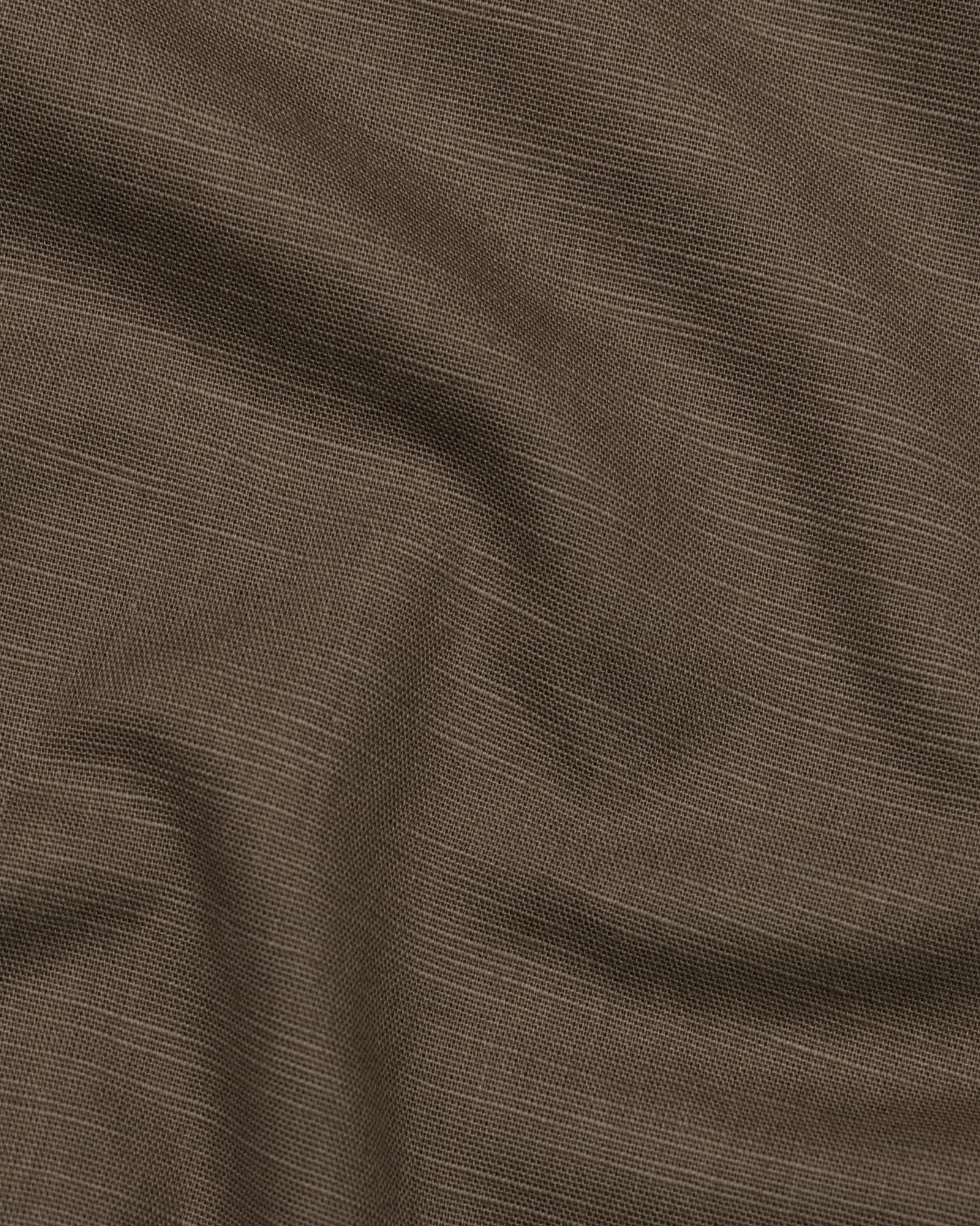 Lynthor Brown Plain Linen Button Down Shirt
