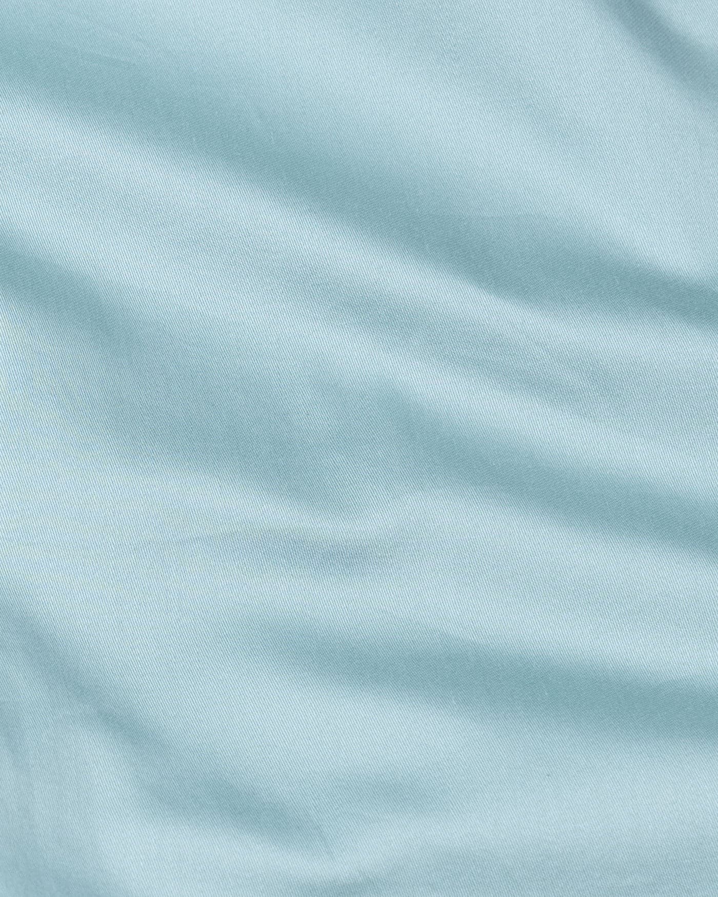 Frendix Powder Green Front Placket Giza Cotton Shirt