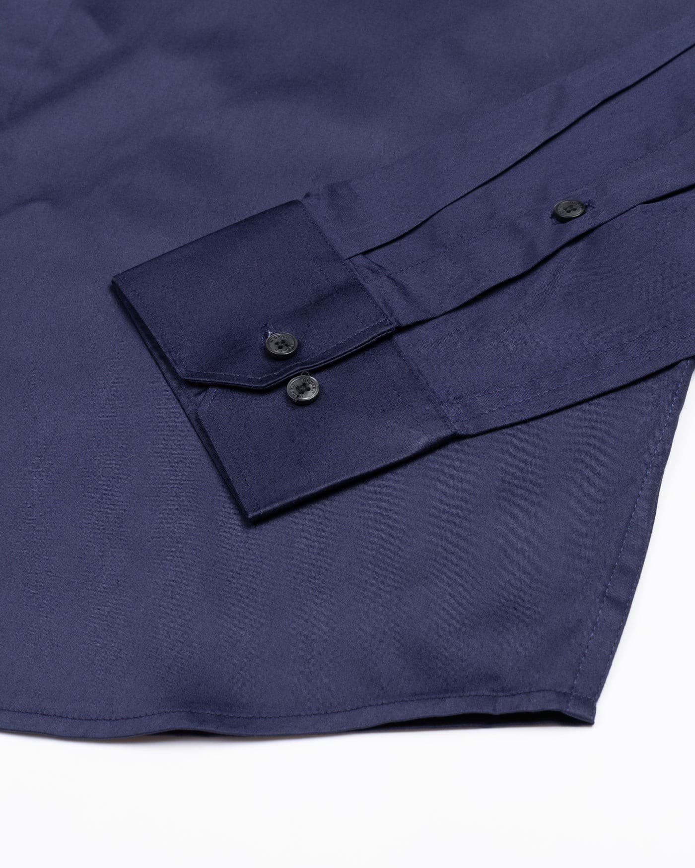 Rostin Navy Blue Hidden Button Down Giza Cotton Shirt