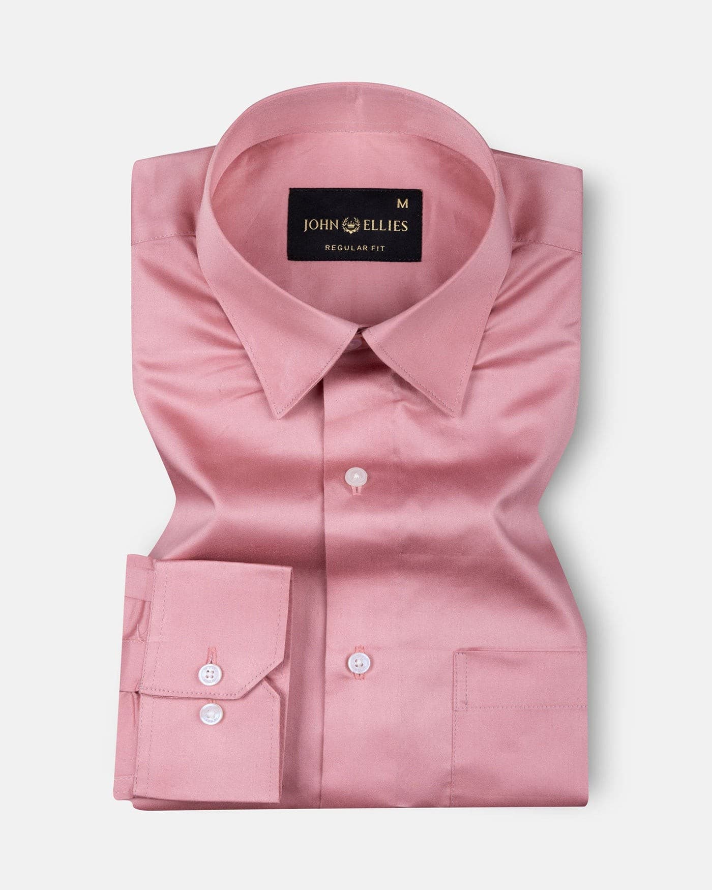 Rostin Flamingo Hidden Button Down Giza Cotton Shirt