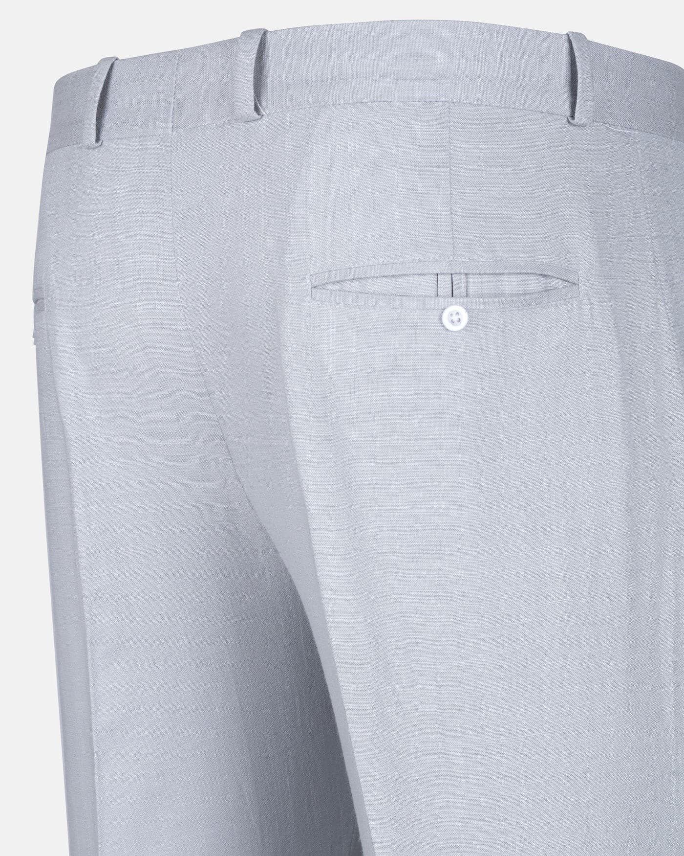 Zalix Silver Linen Formal Pant