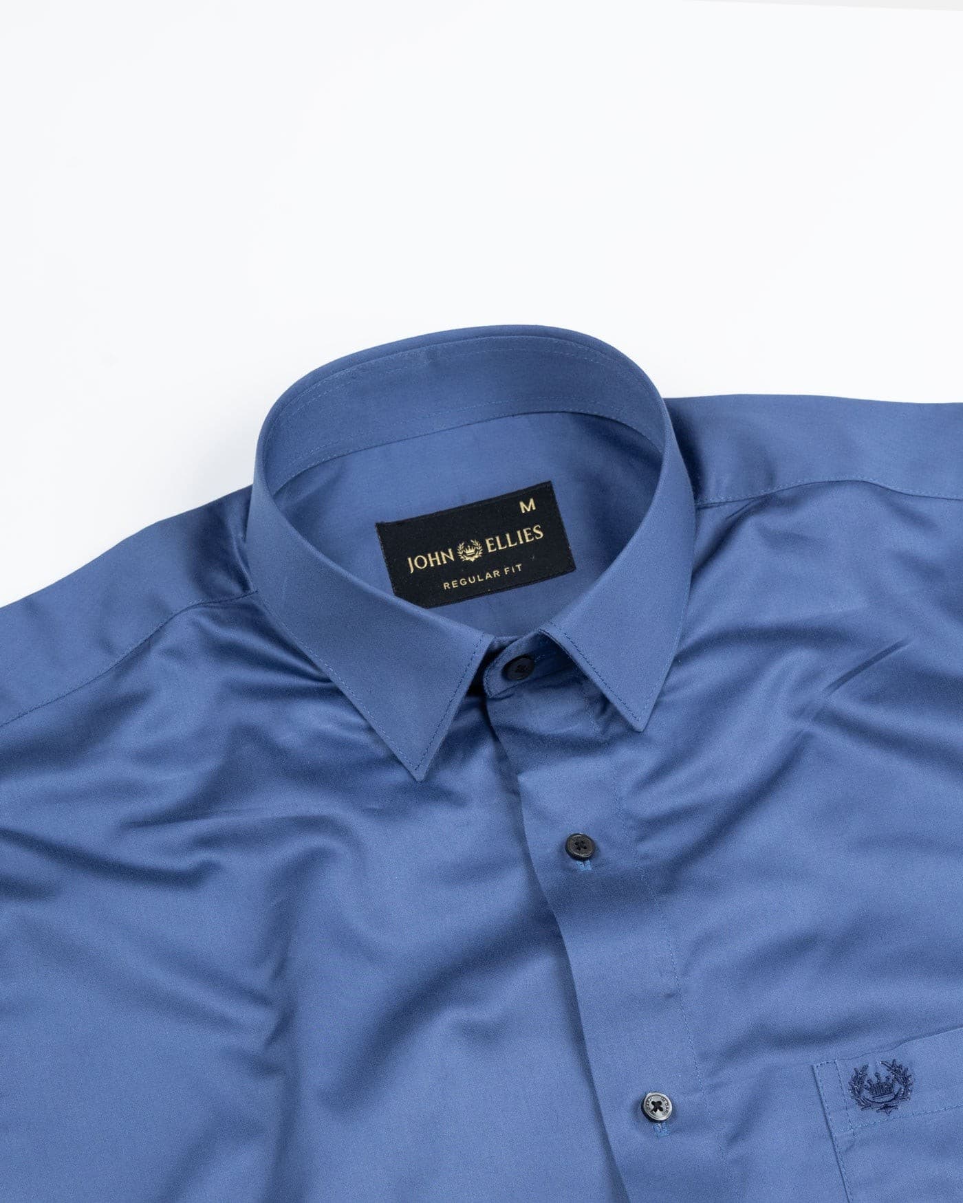Rostin Grey Hidden Button Down Giza Cotton Shirt