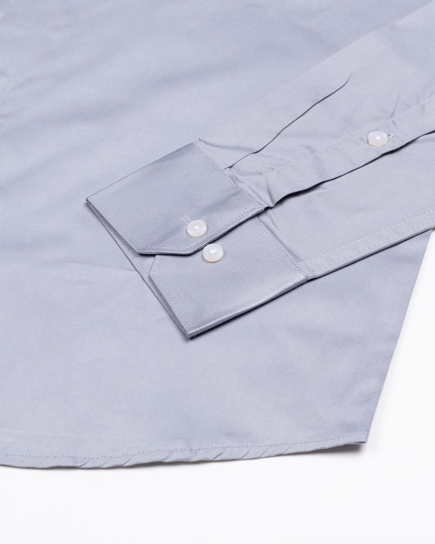 Rostin Silver Hidden Button Down Giza Cotton Shirt