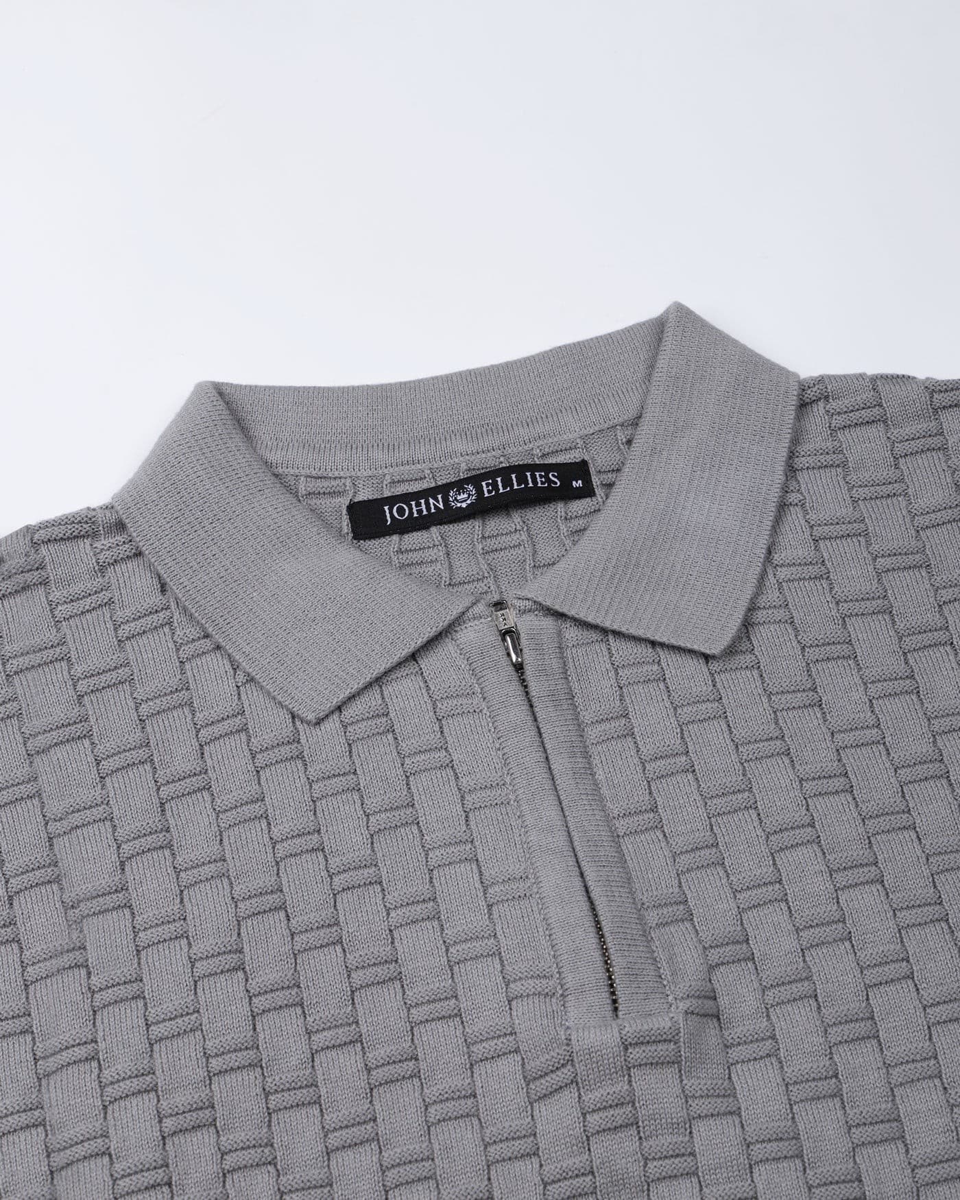 Modro Silver Cotton Polo T-Shirt
