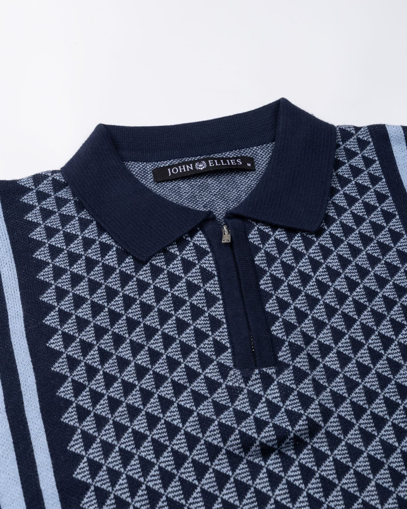 Sailros Navy Blue Cotton Polo T-Shirt