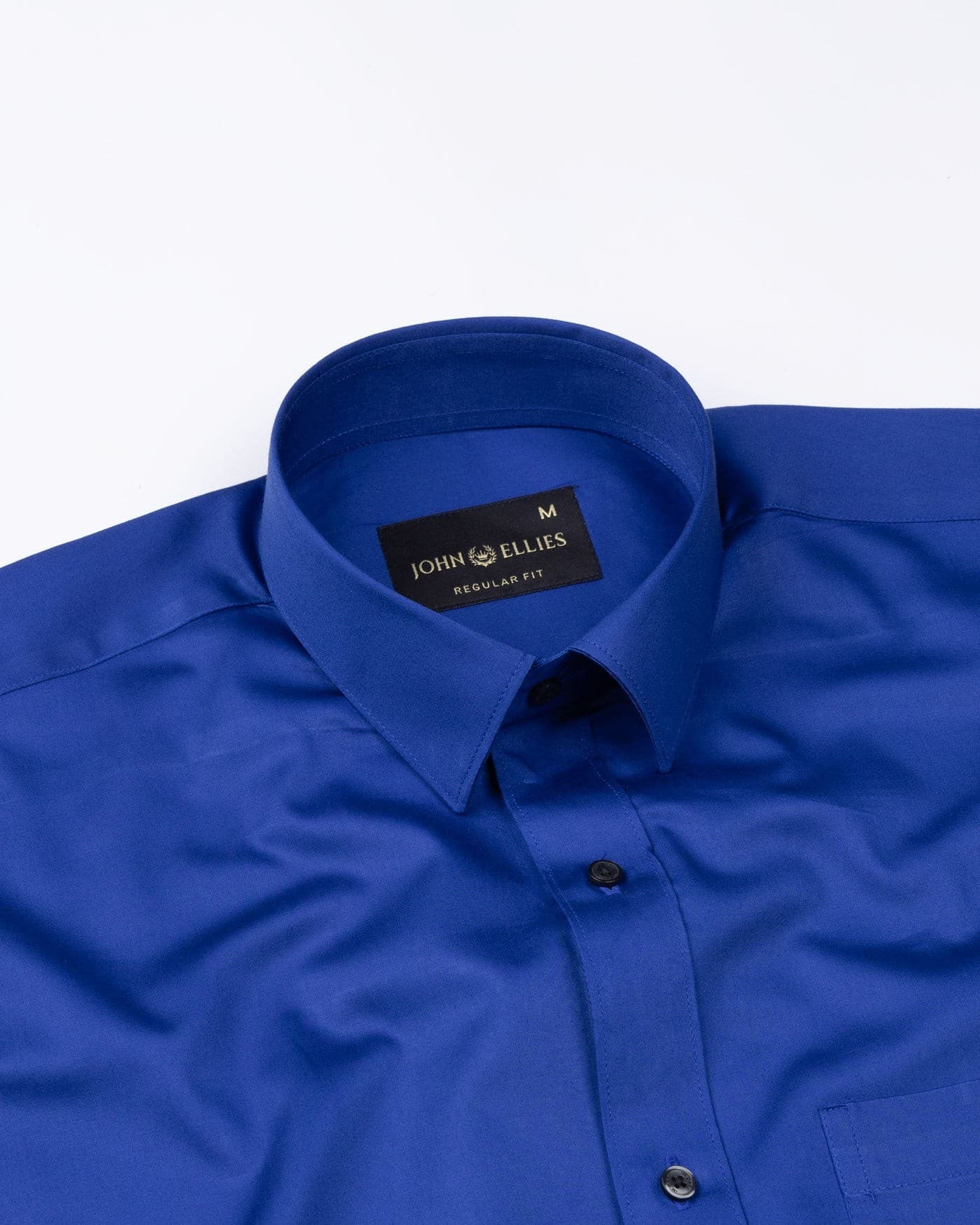 Frendix Blue Front Placket Giza Cotton Shirt