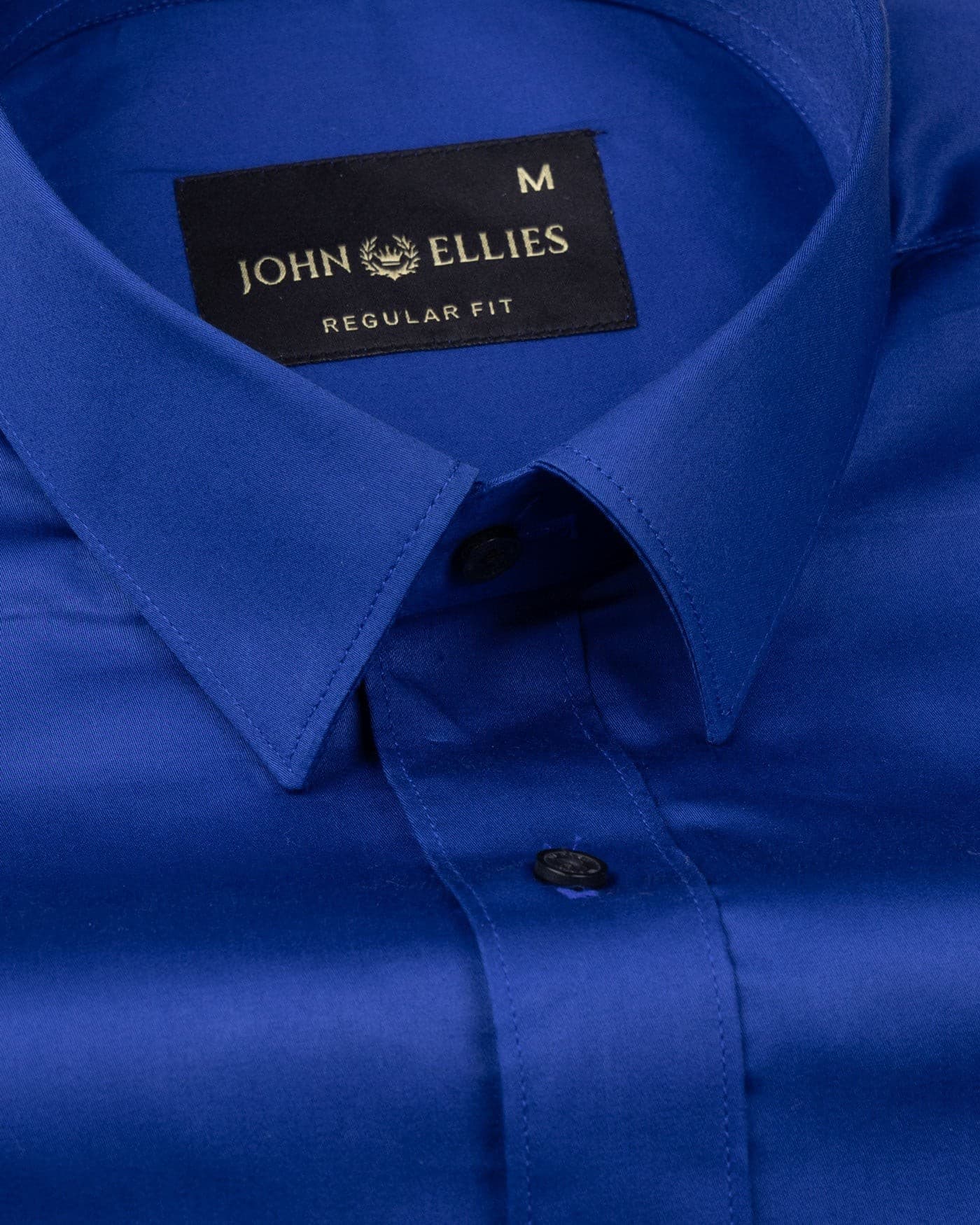 Frendix Blue Front Placket Giza Cotton Shirt