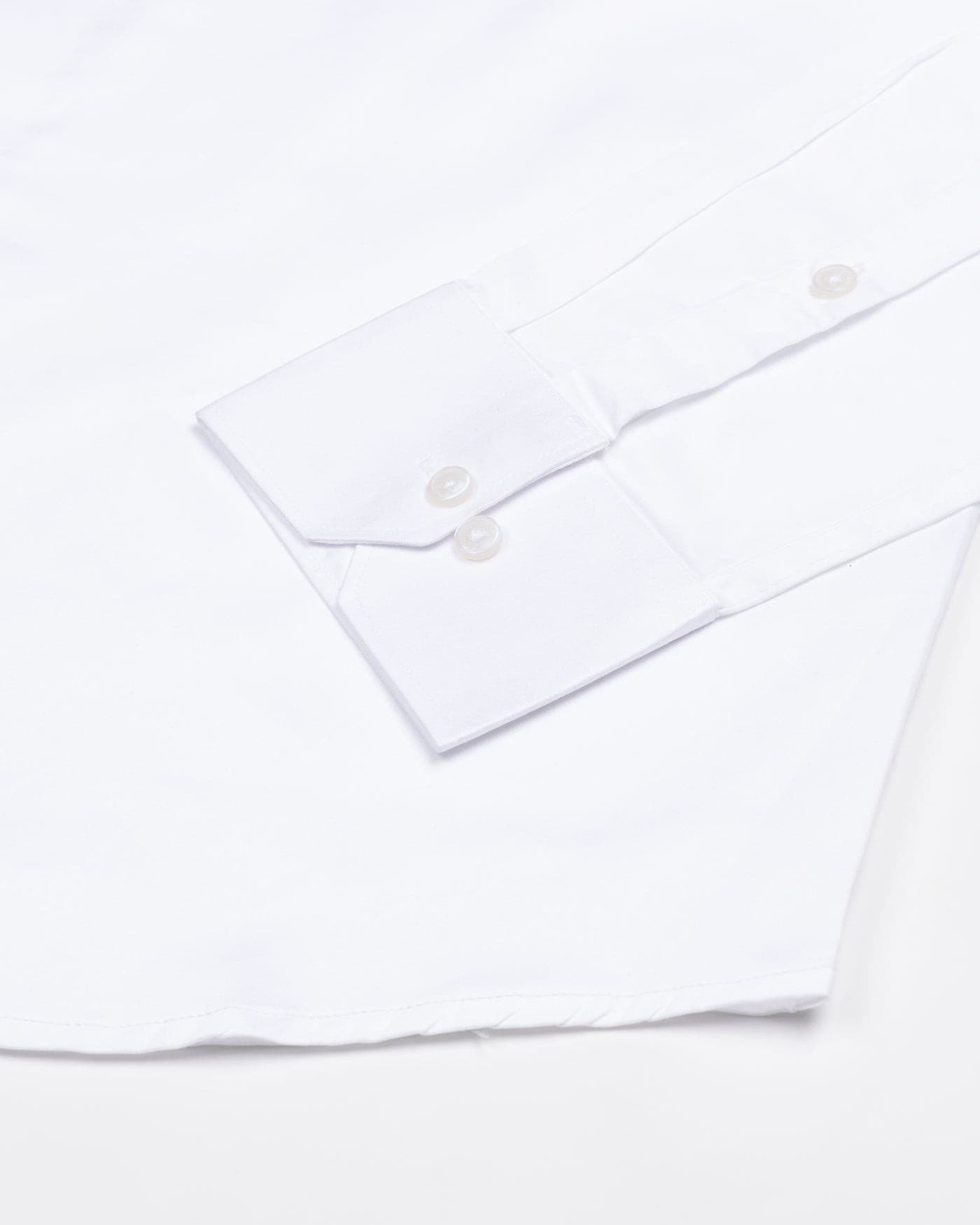 Rostin White Hidden Button Down Giza Cotton Shirt