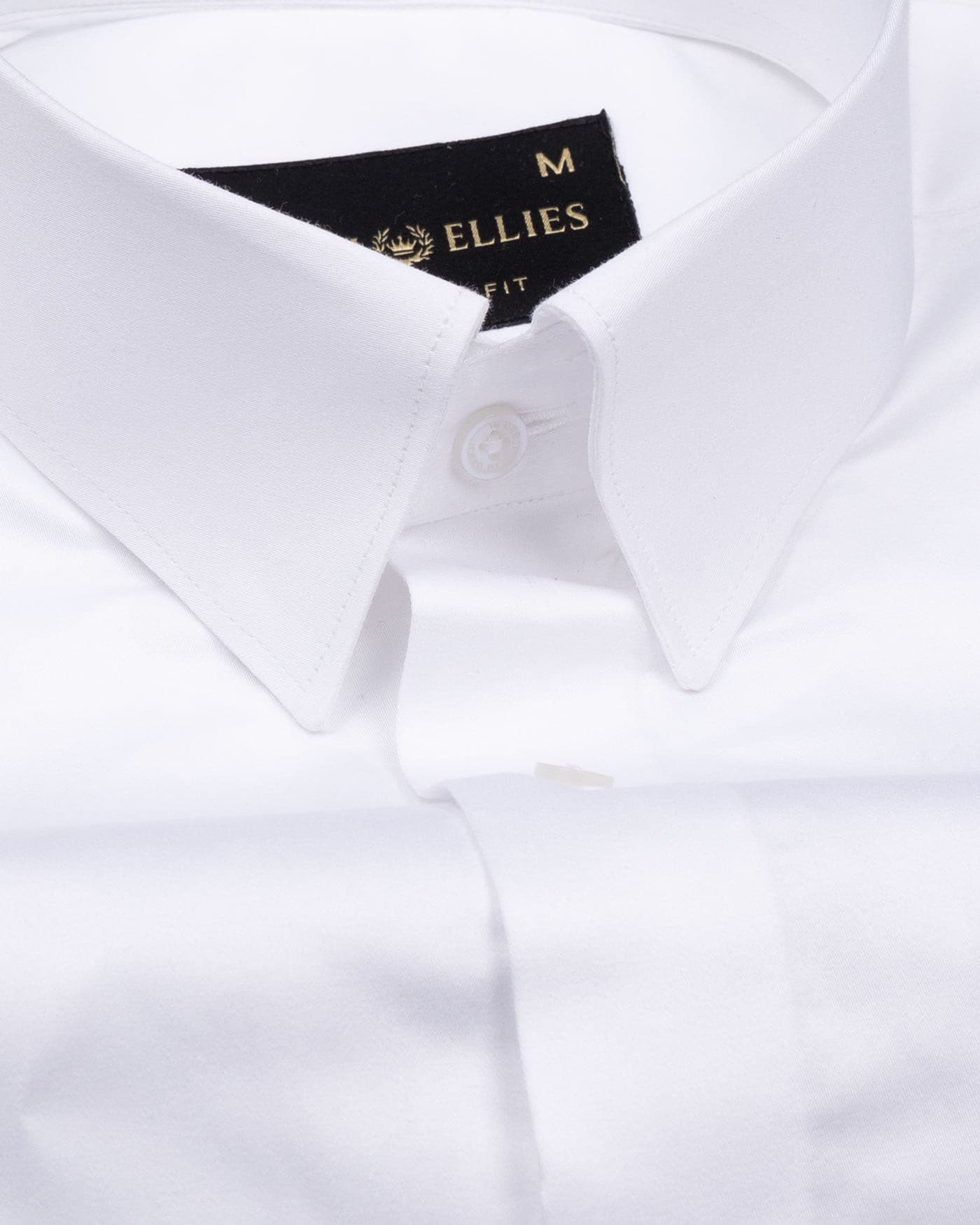 Rostin White Hidden Button Down Giza Cotton Shirt