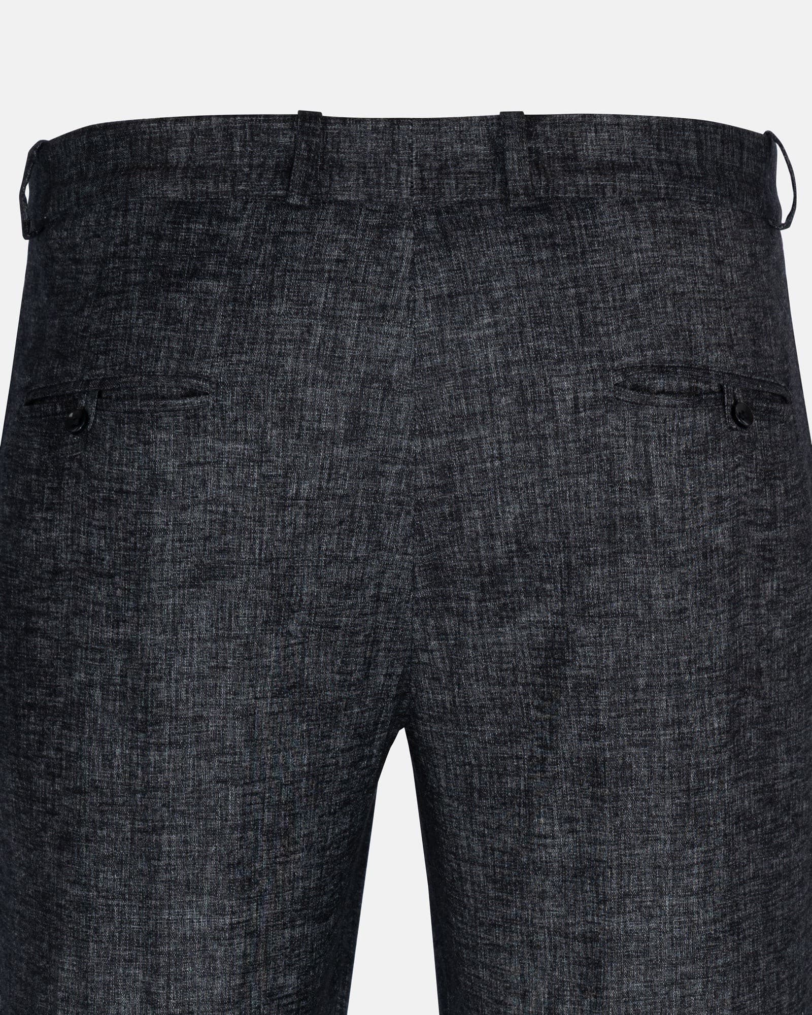 Motryx Black Linen Plain Formal Pant