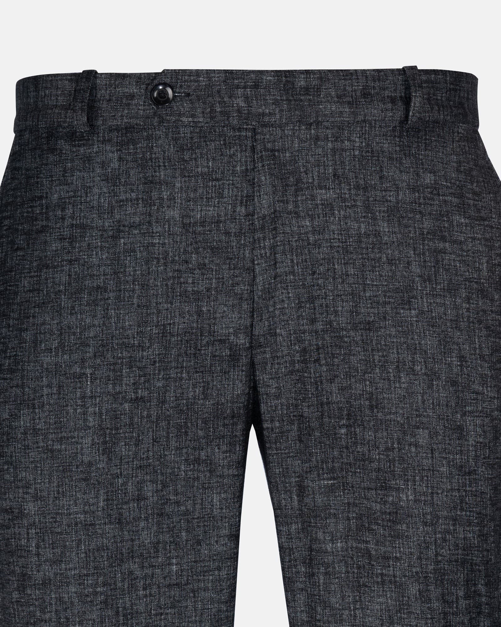 Motryx Black Linen Plain Formal Pant