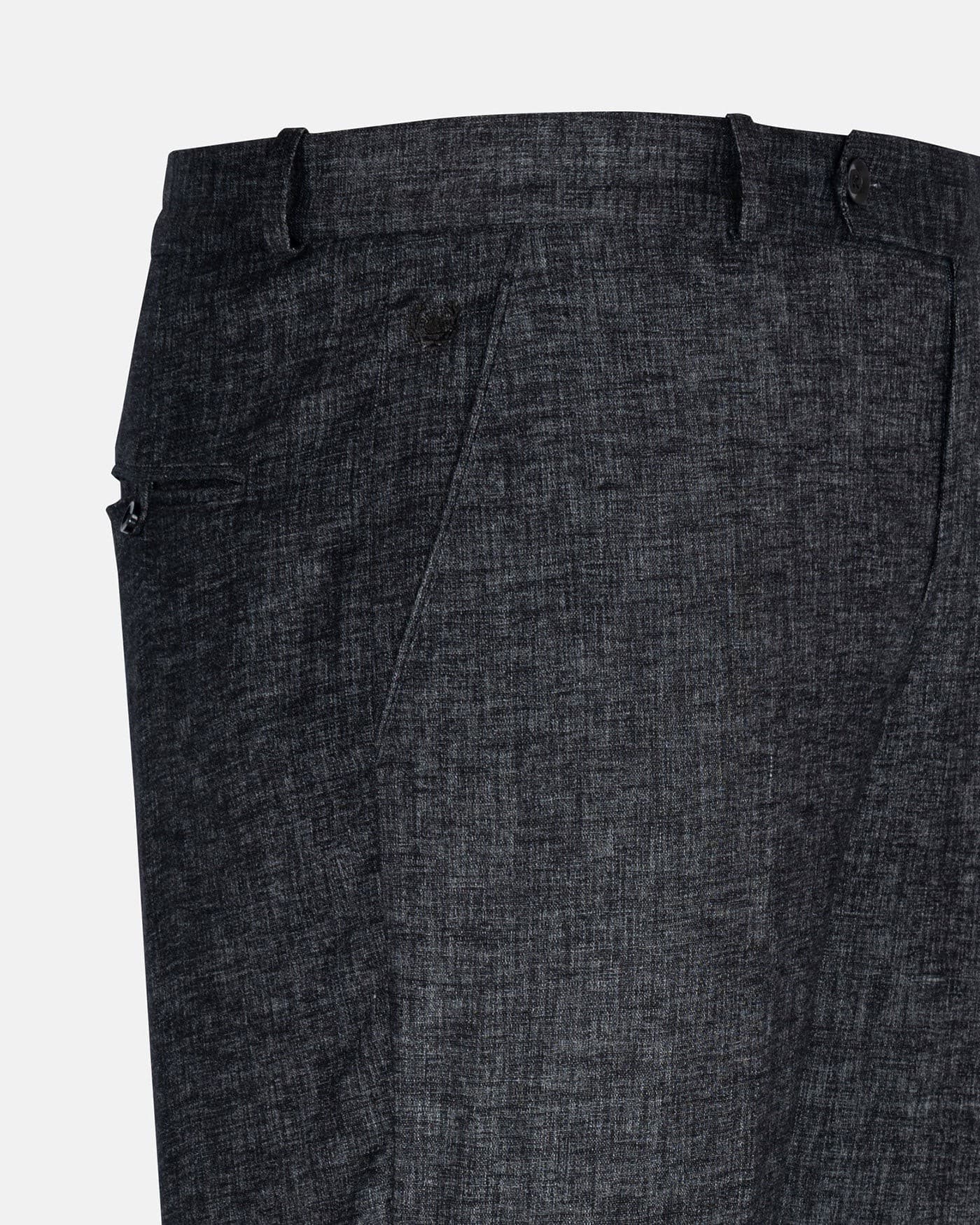 Motryx Black Linen Plain Formal Pant
