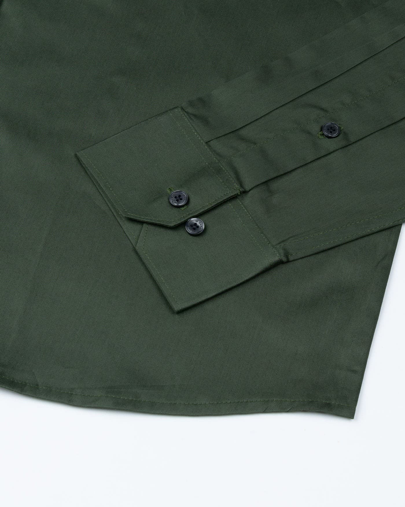 Frendix Green Front Placket Giza Cotton Shirt