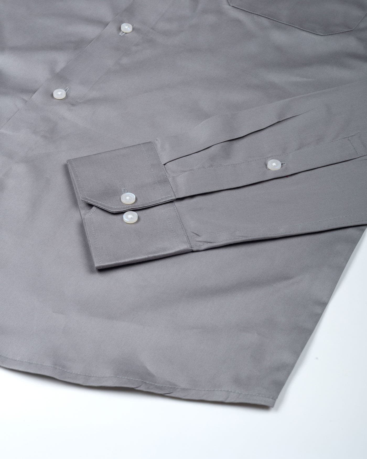 Rostin Charcoal Hidden Button Down Giza Cotton Shirt