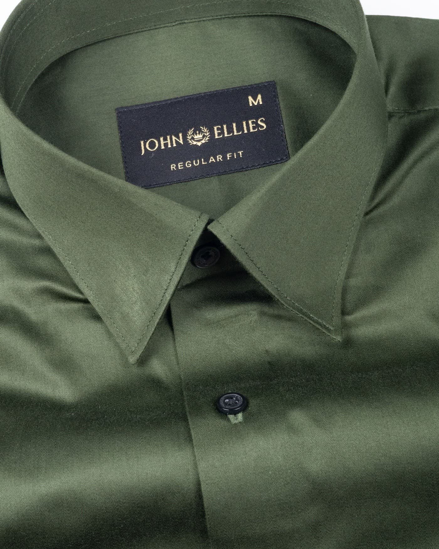 Rostin Green Hidden Button Down Giza Cotton Shirt