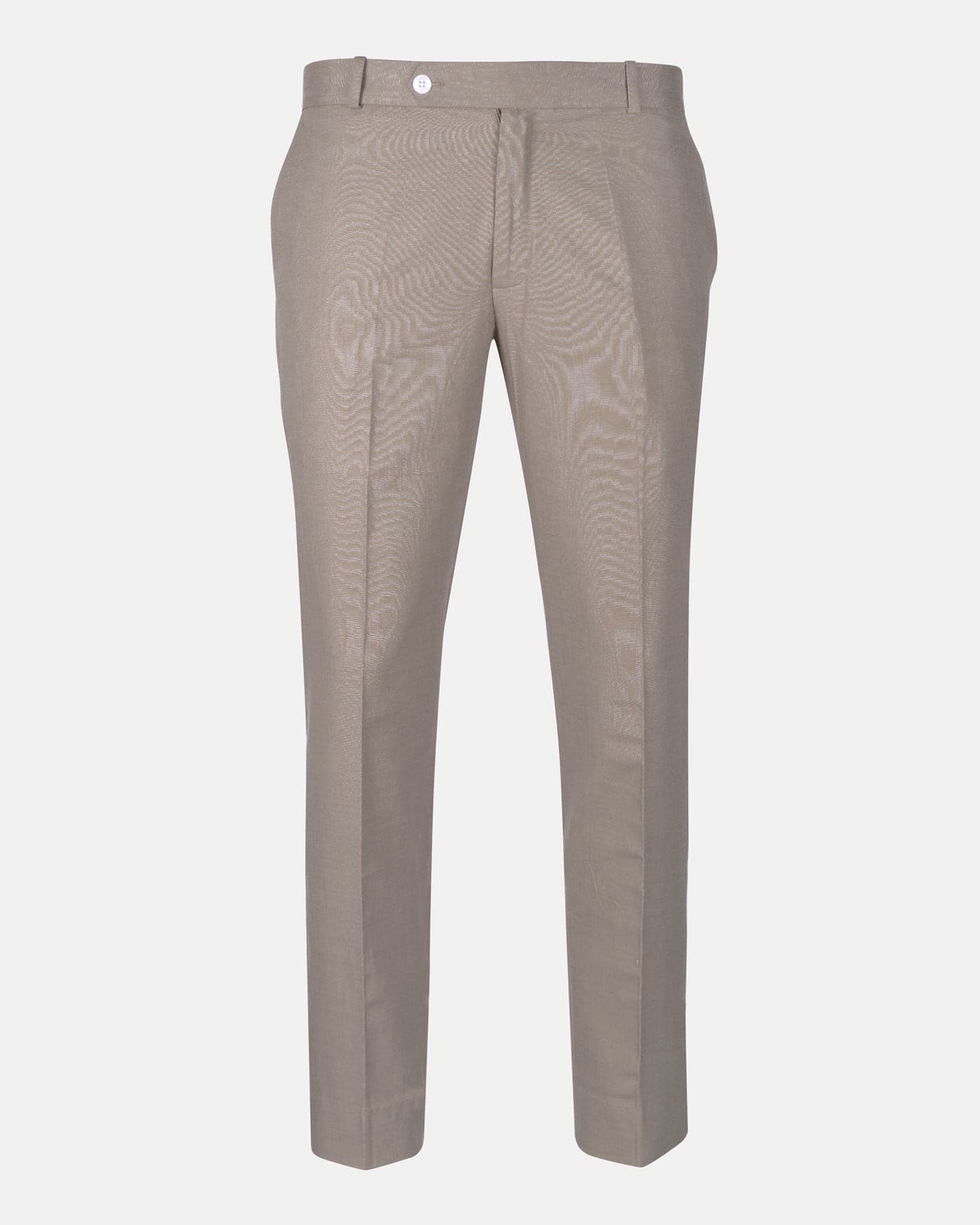 Zalix Tan Linen Formal Pant