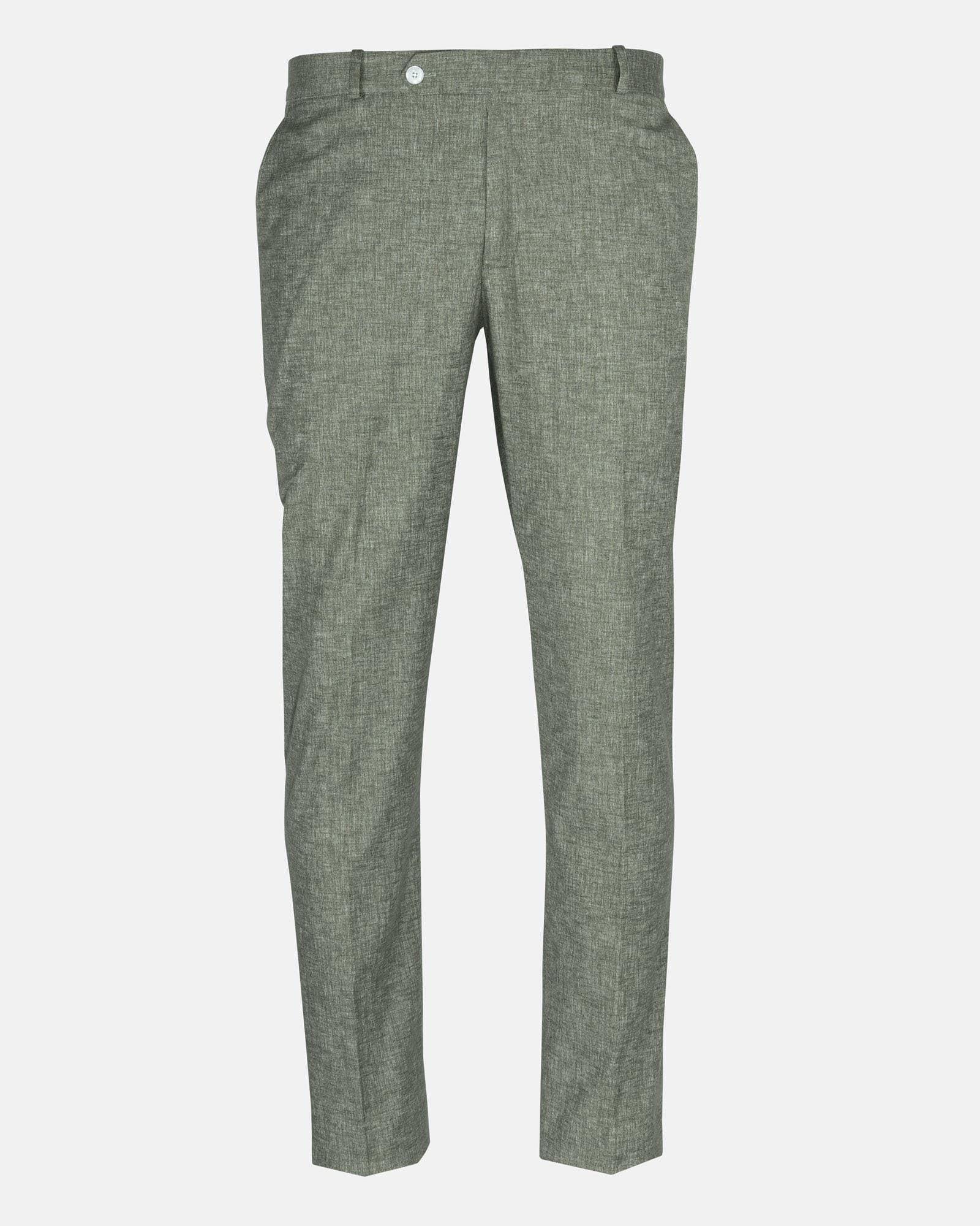 Motryx Green Linen Plain Formal Pant