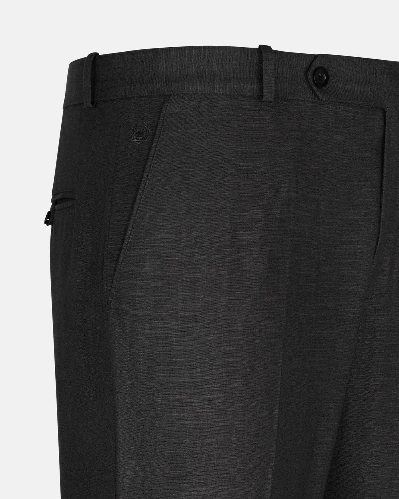 Zalix Charcoal Linen Formal Pant