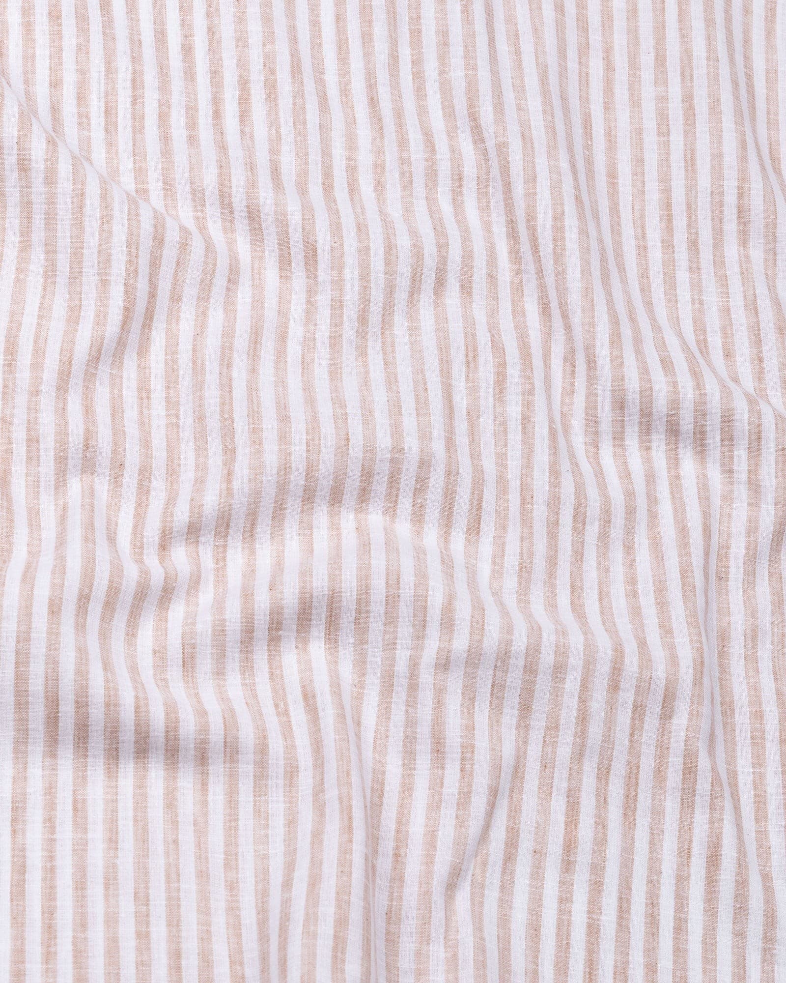 Karsen Orange Strips Button Down Linen Shirt