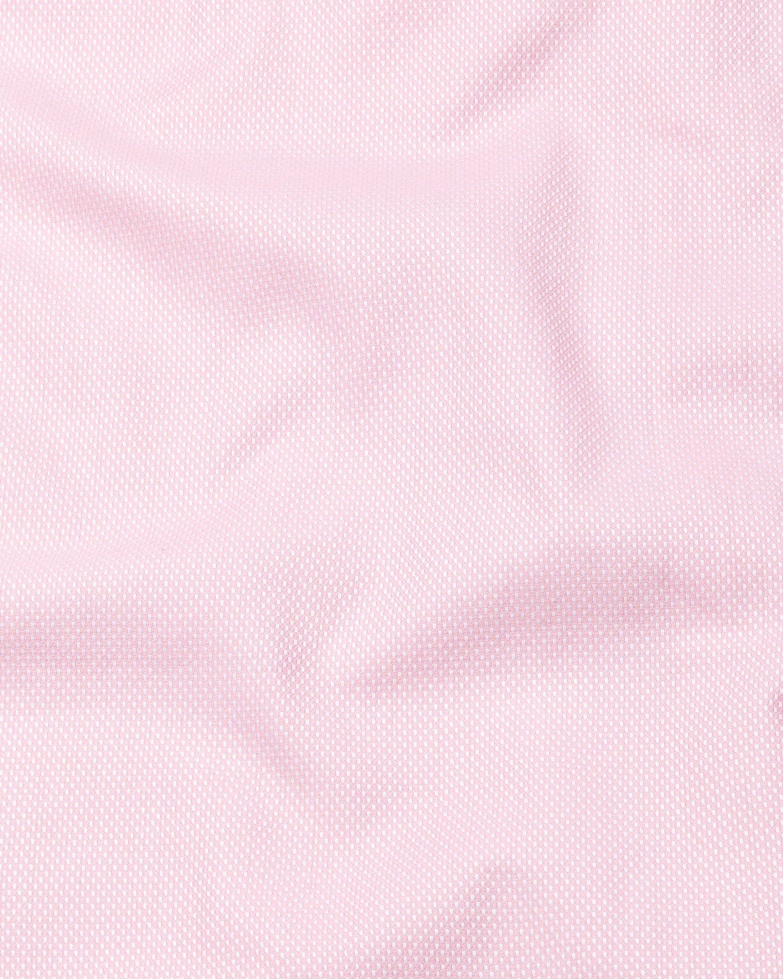 Fuanto Pink Textured Cutaway Cotton Shirt