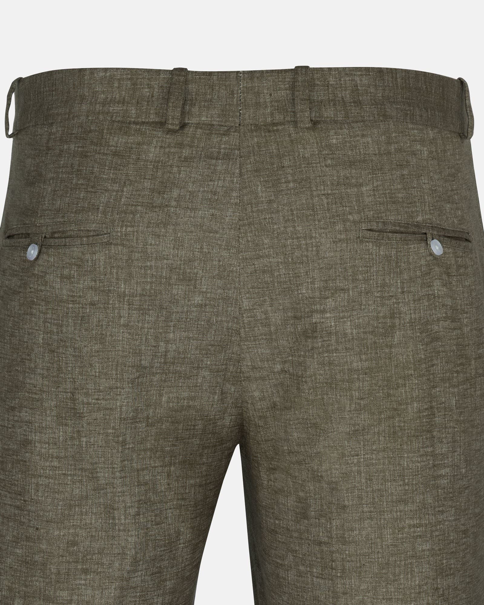Motryx Khaki Linen Plain Formal Pant