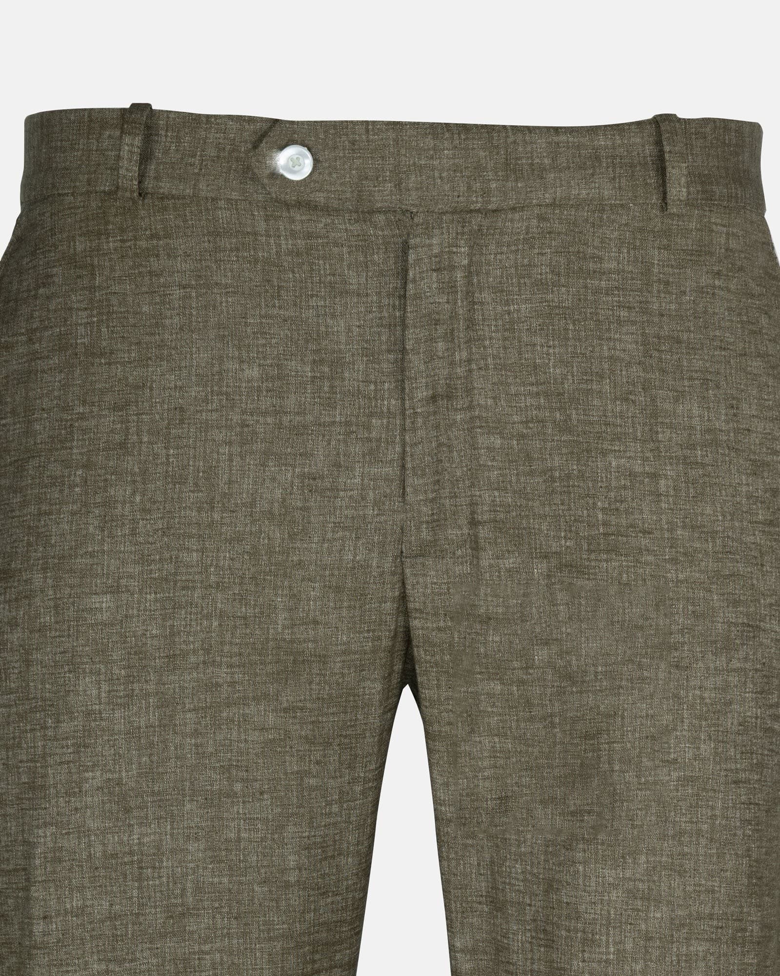 Motryx Khaki Linen Plain Formal Pant