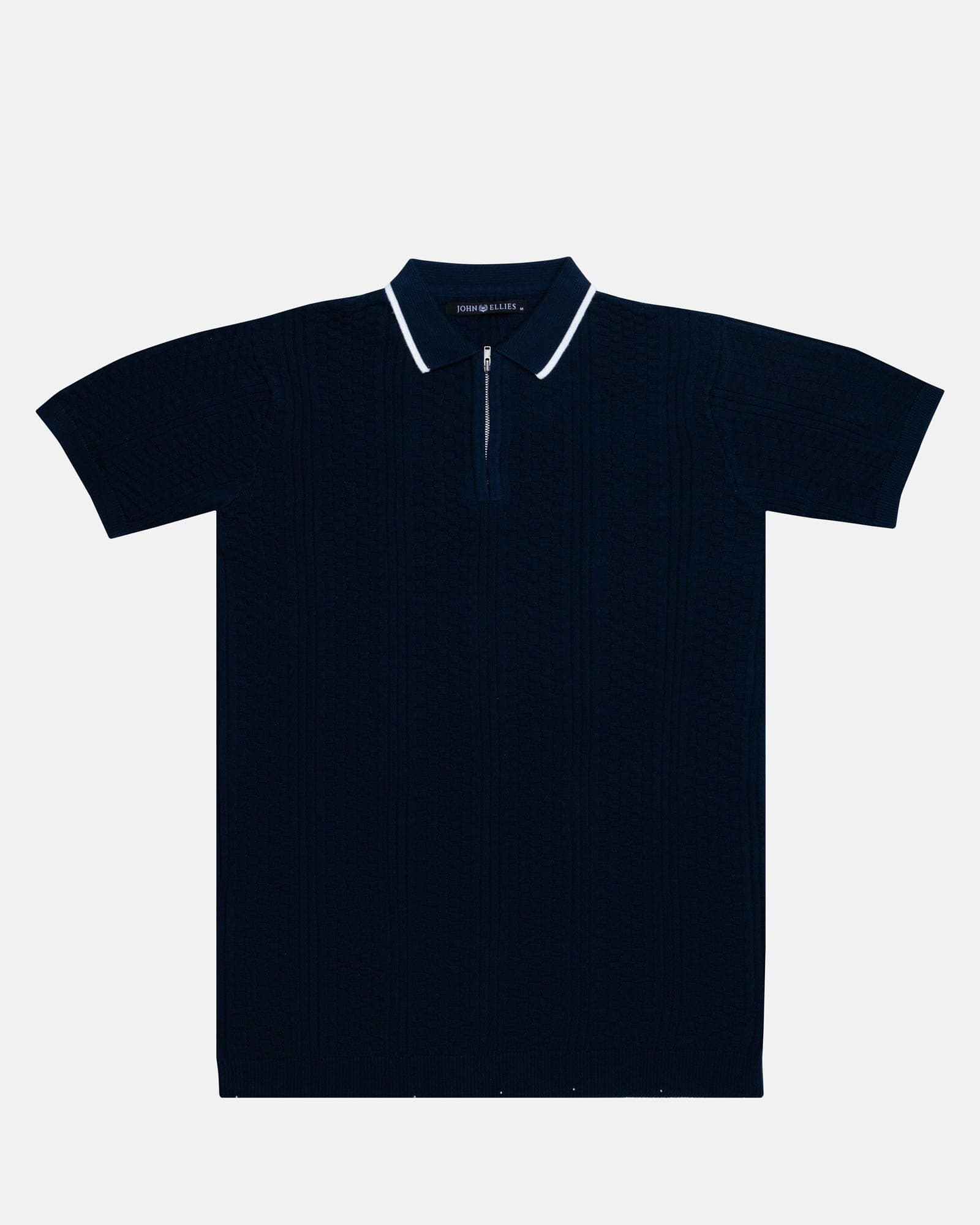 Austen Navy Blue Cotton Polo T-Shirt