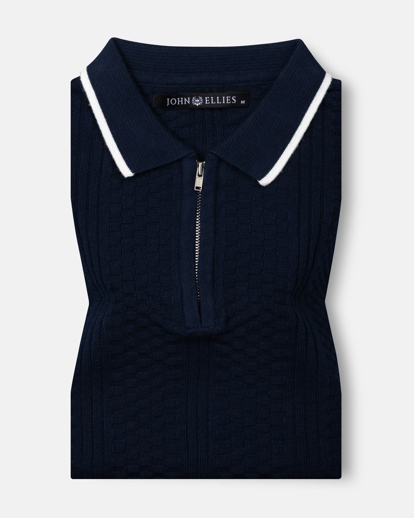 Austen Navy Blue Cotton Polo T-Shirt