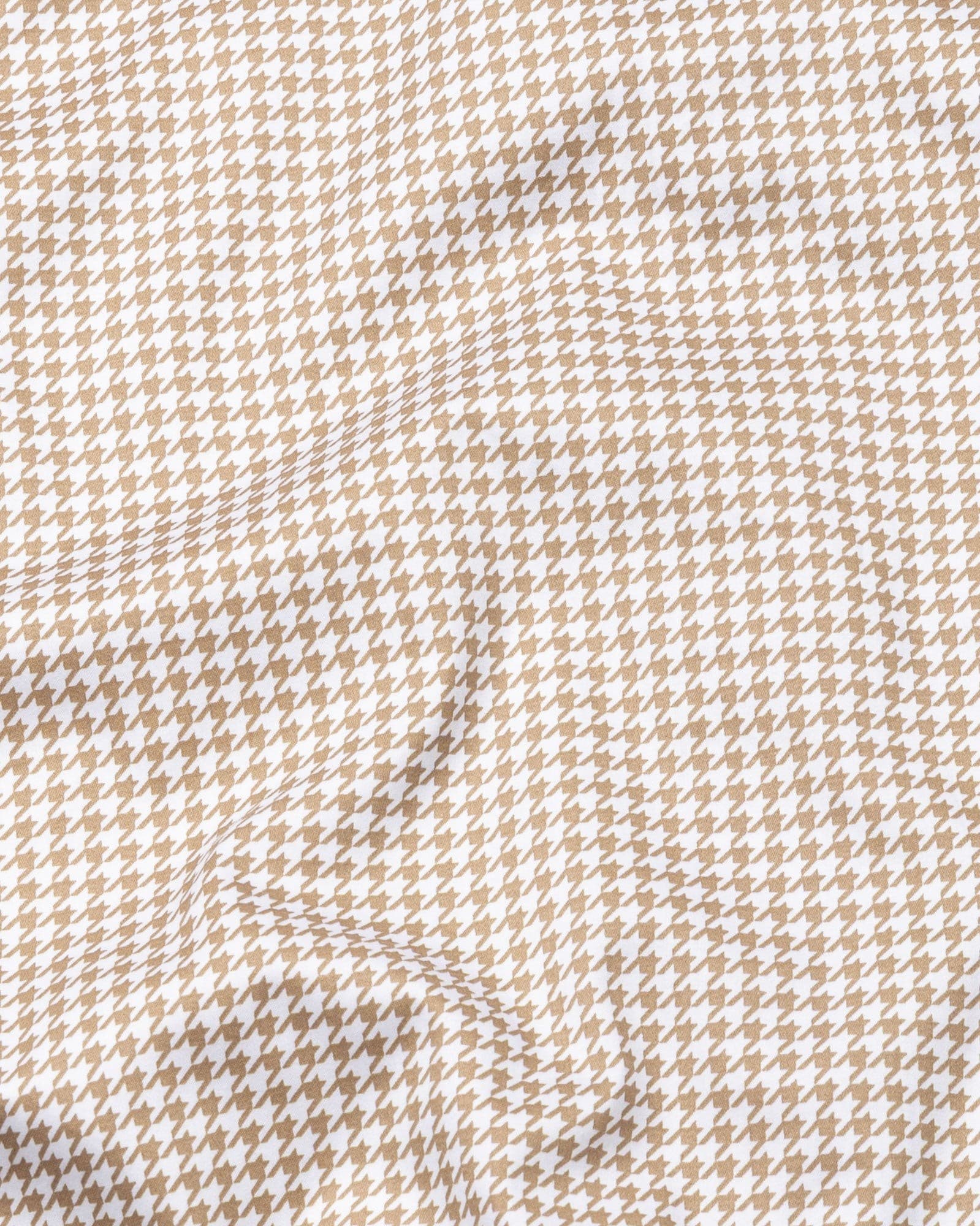 Brule Brown Houndstooth Check Cotton Shirt