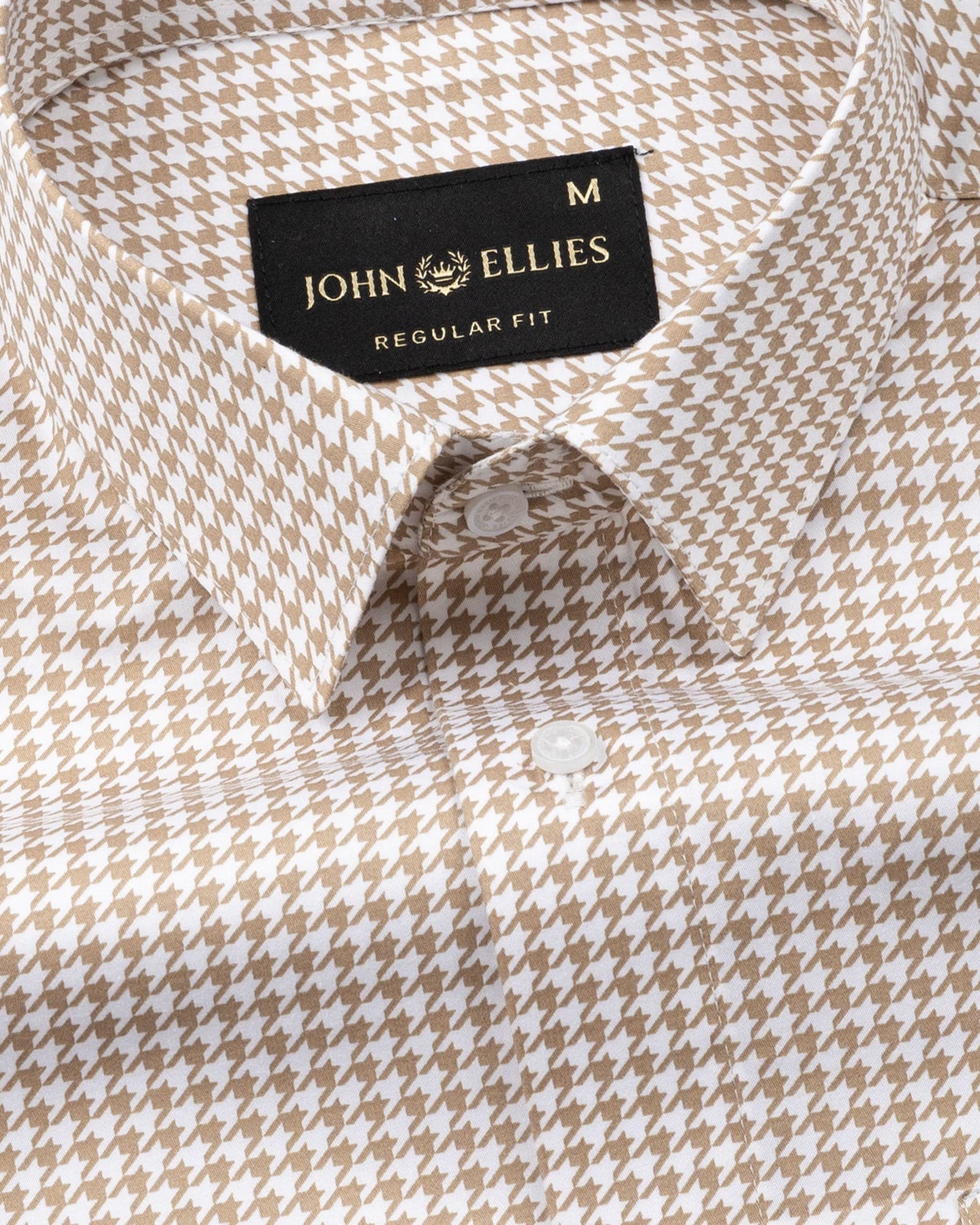 Brule Brown Houndstooth Check Cotton Shirt