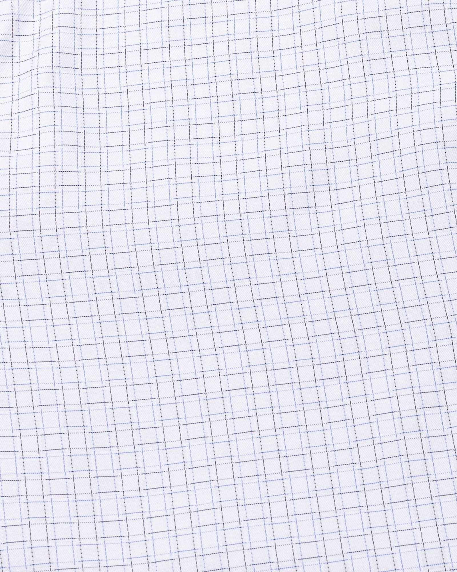 Dushan Blue Check Button Down Textured Cotton Shirt