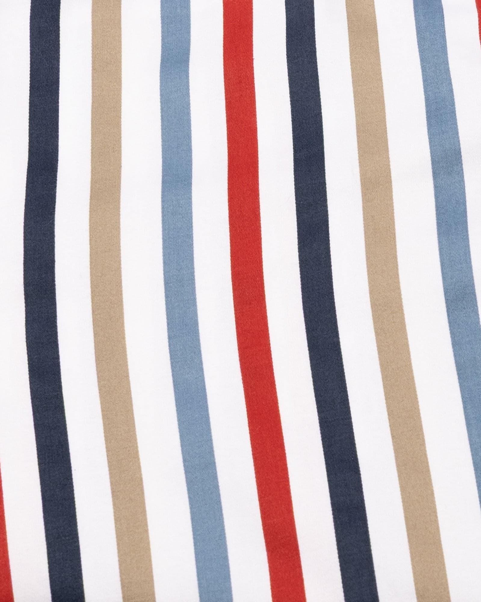 Clemence Multicolor White Cuff Collar Cotton Stripes Shirt