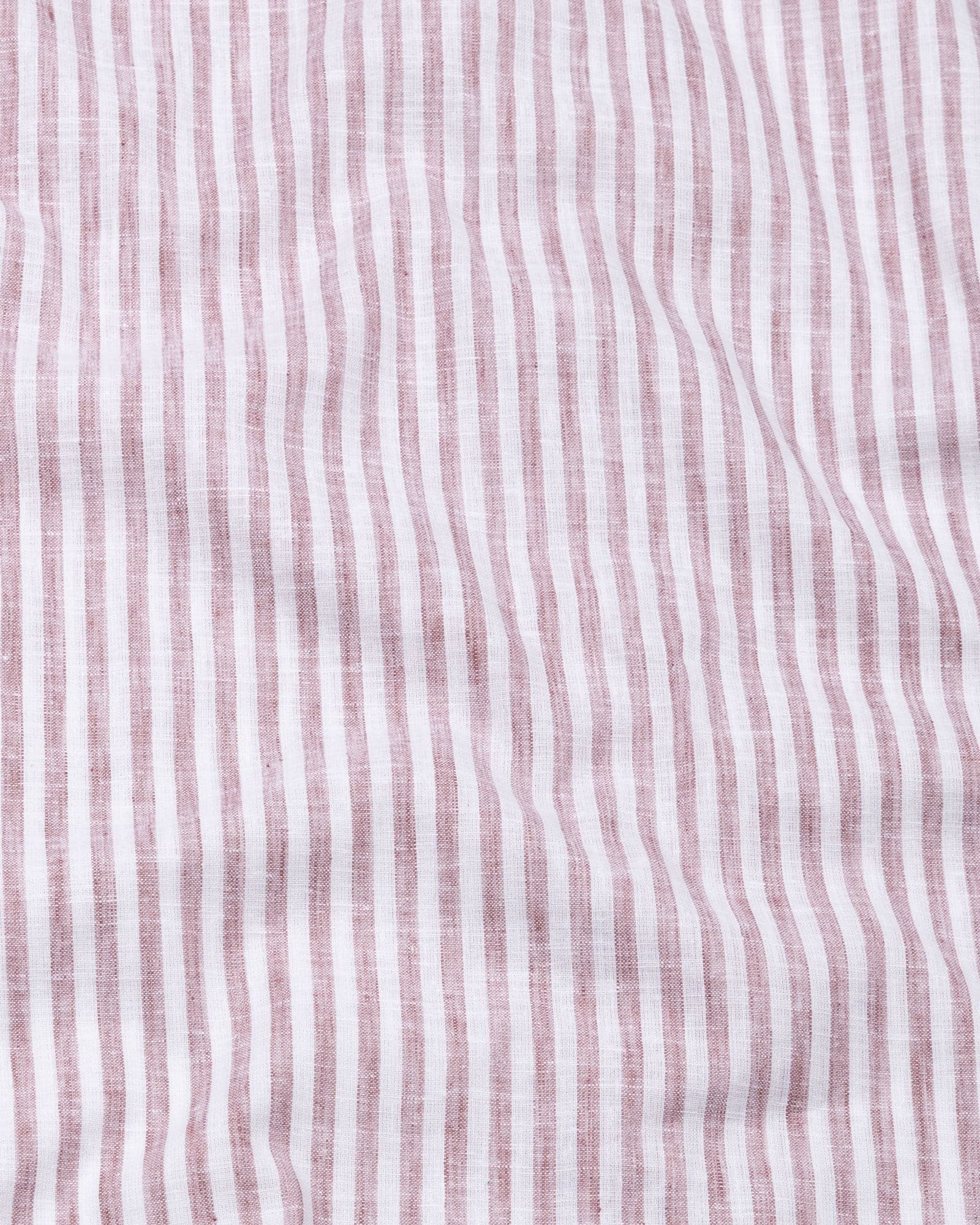 Karsen Maroon Strips Button Down Linen Shirt