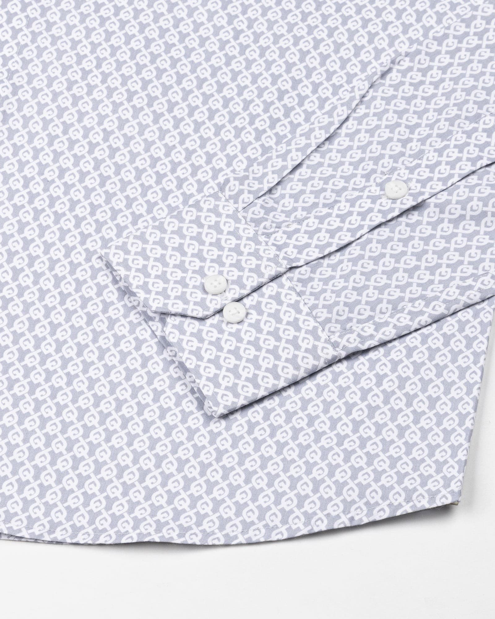 Alvin Grey Cotton Printed Shirt