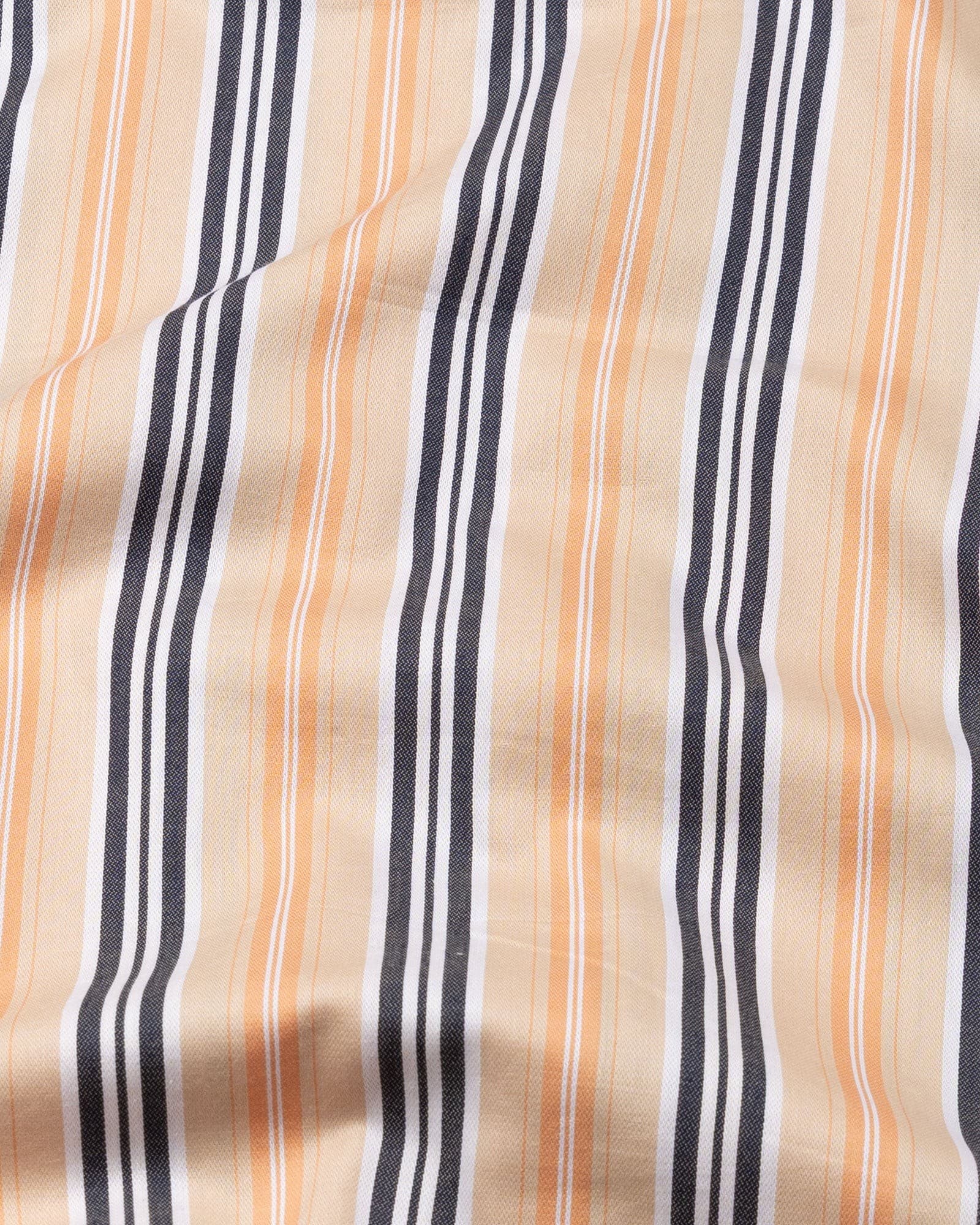 Halerk Orange Stripes Premium Cotton Shirt