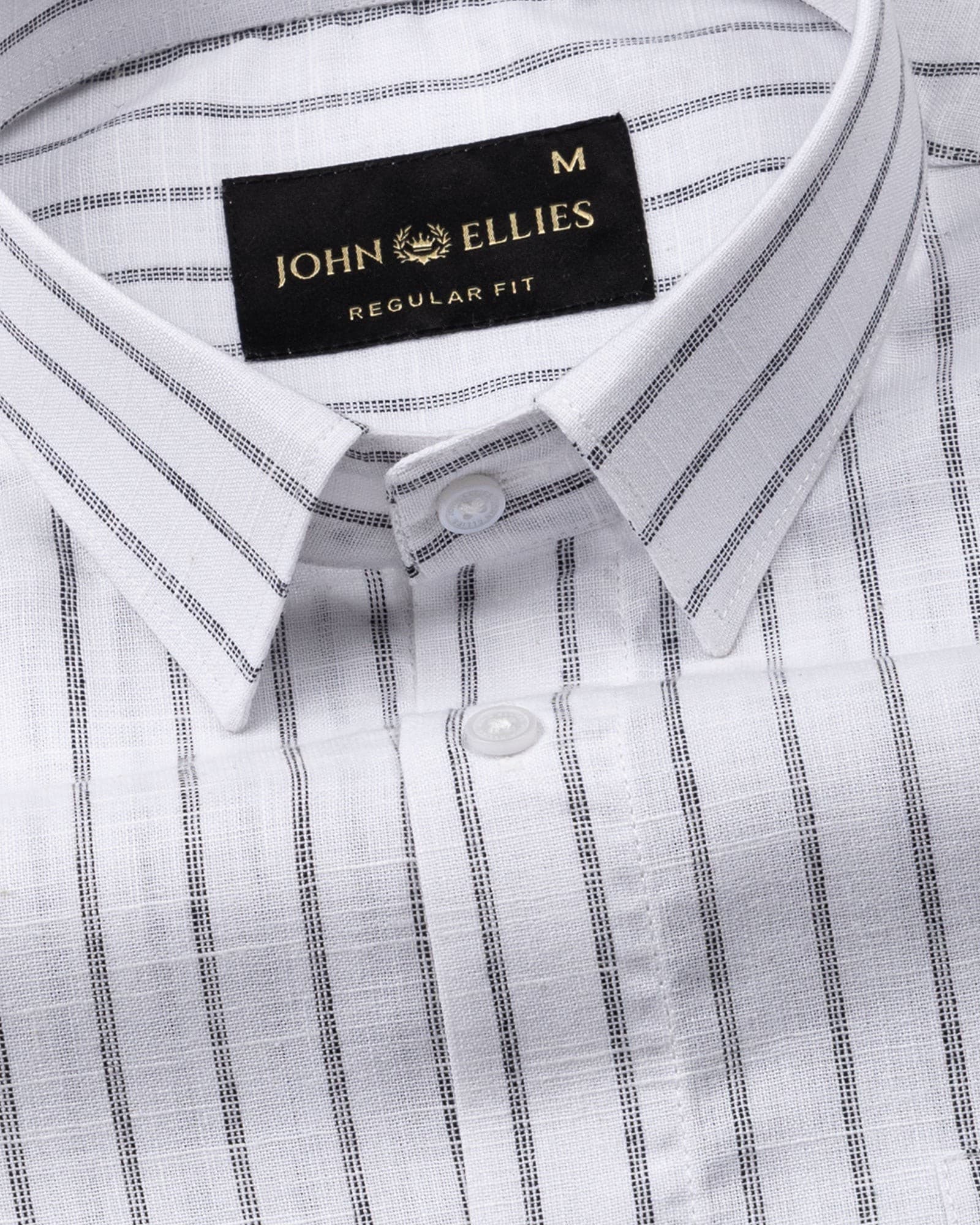 Miles Black Stripe Linen Shirt