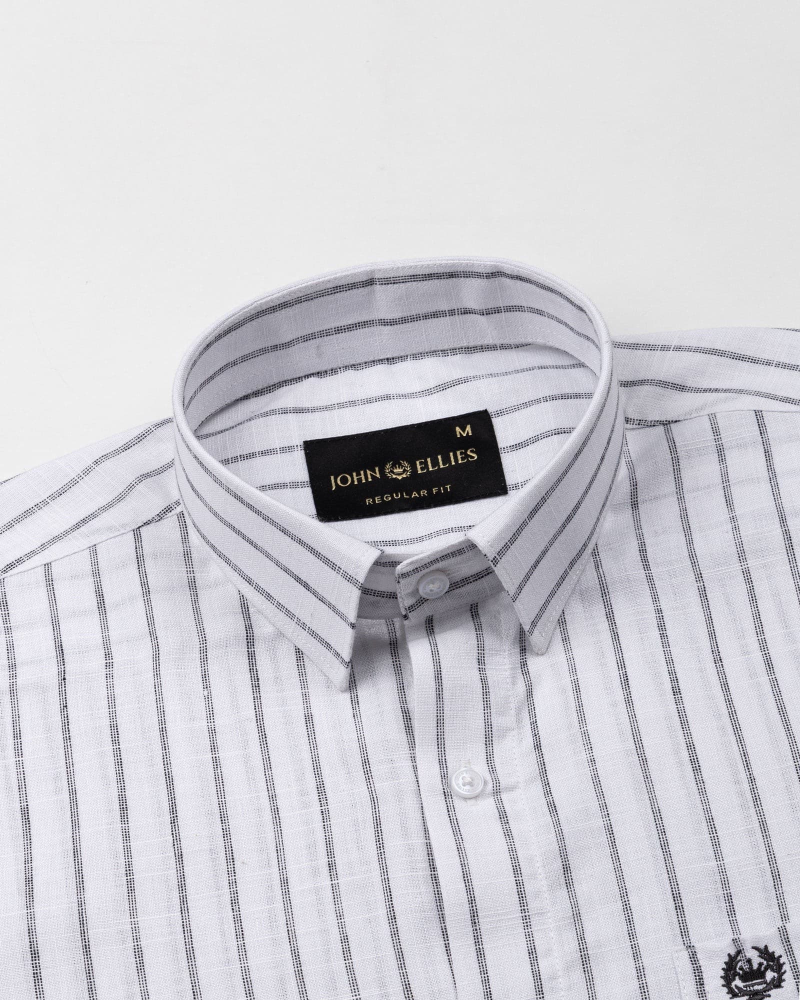 Miles Black Stripe Linen Shirt