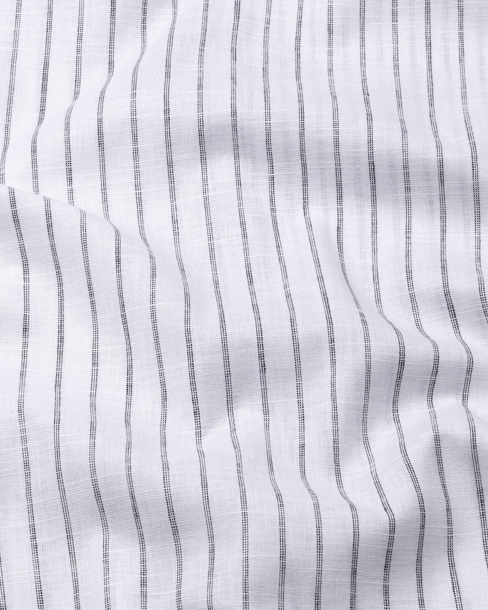 Miles Black Stripe Linen Shirt