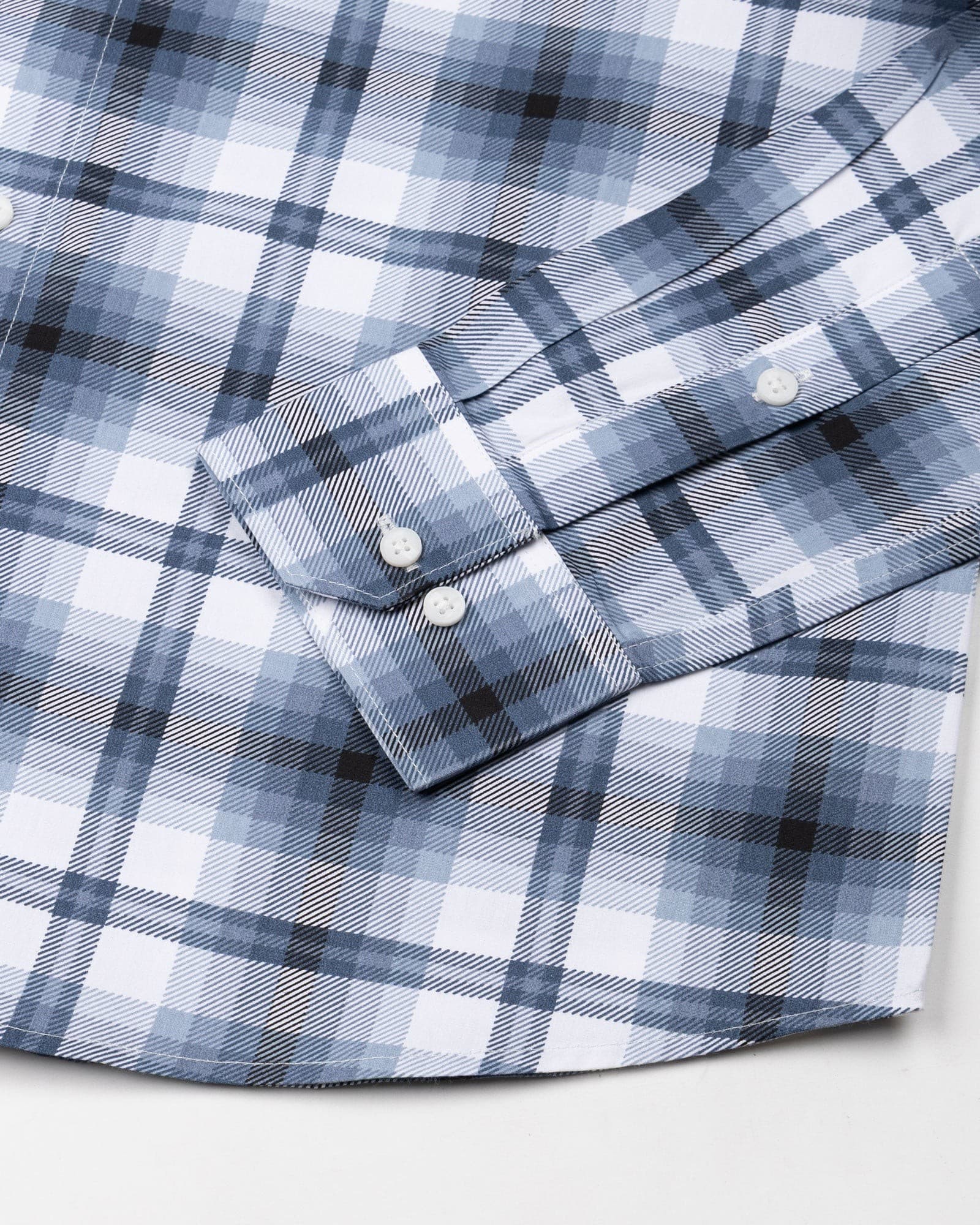 Gogh Grey Check Button Down Cotton Shirt