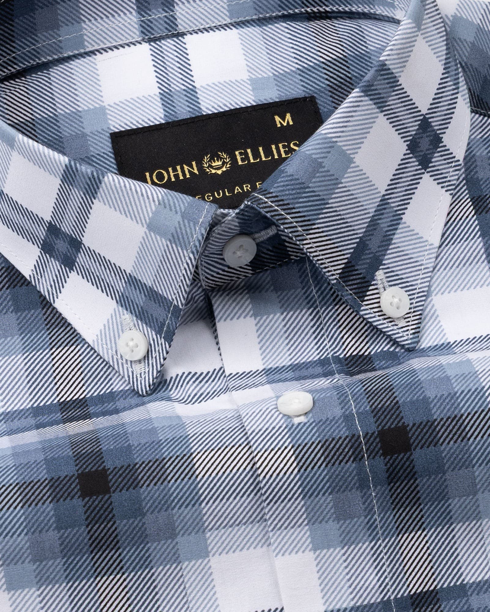 Gogh Grey Check Button Down Cotton Shirt