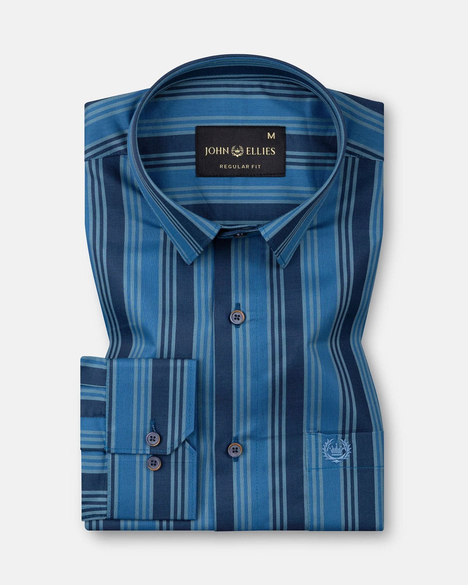 Halerk Blue Stripes Premium Cotton Shirt
