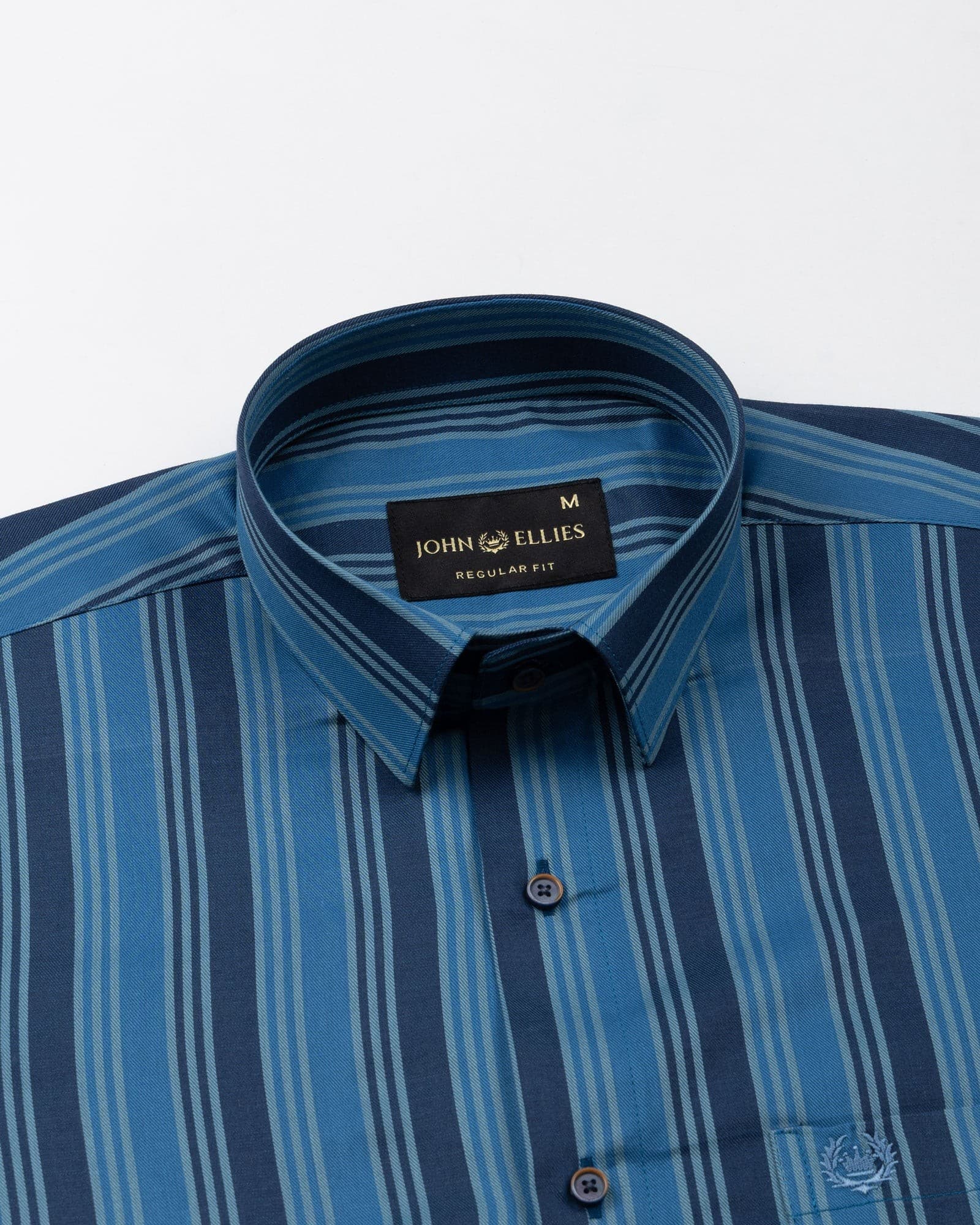 Halerk Blue Stripes Premium Cotton Shirt