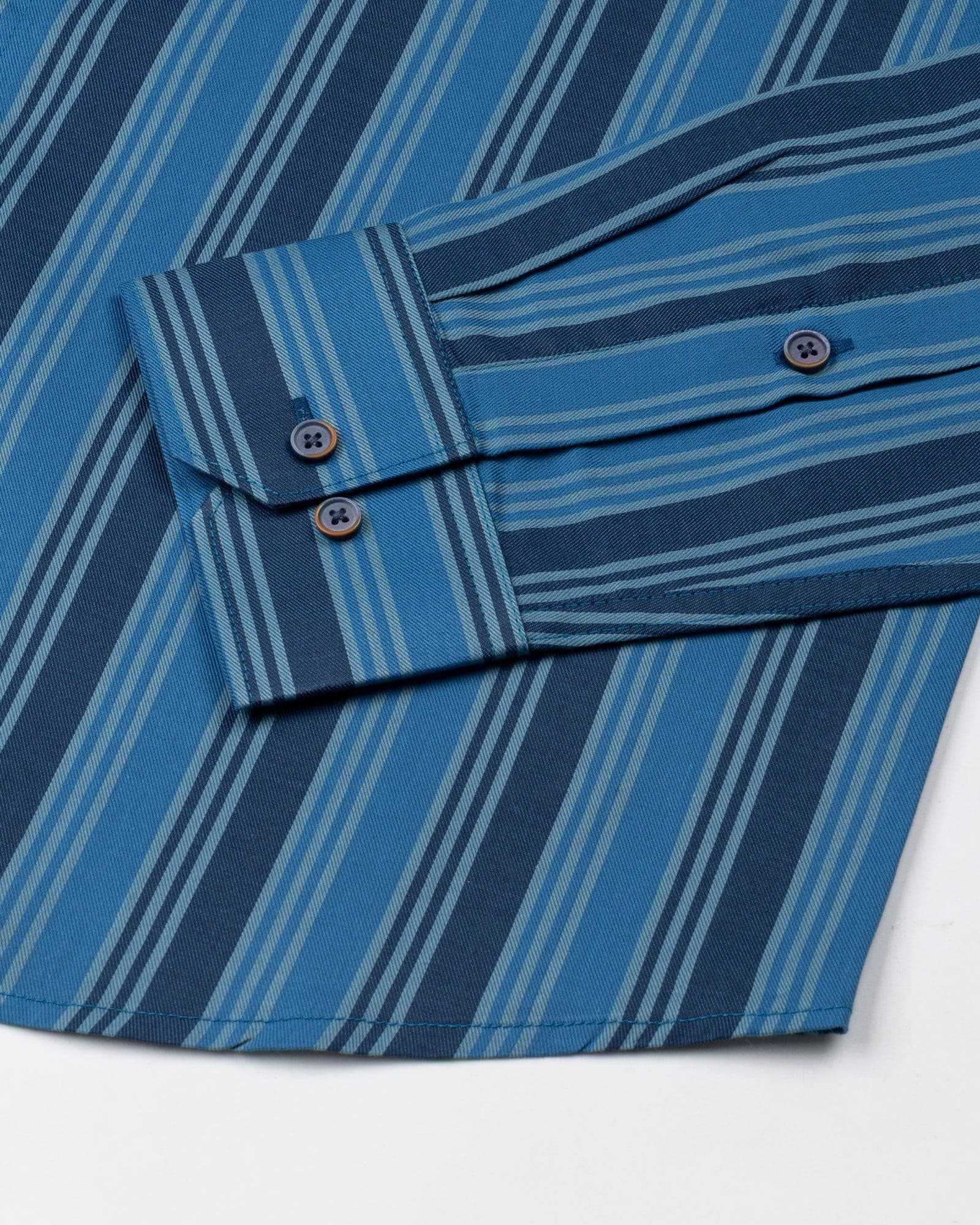 Halerk Blue Stripes Premium Cotton Shirt