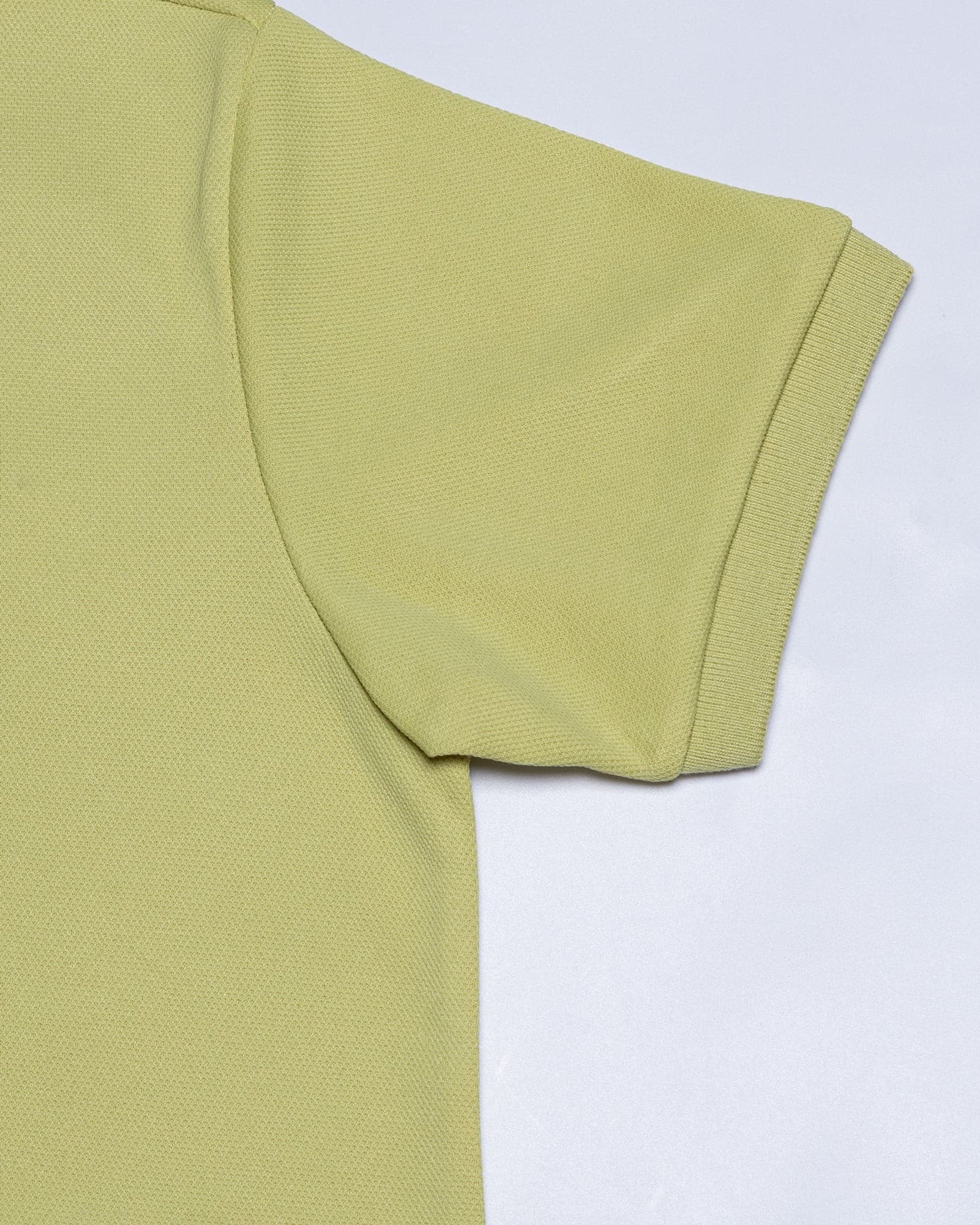 Sakura Yellow Cotton Polo T-Shirt