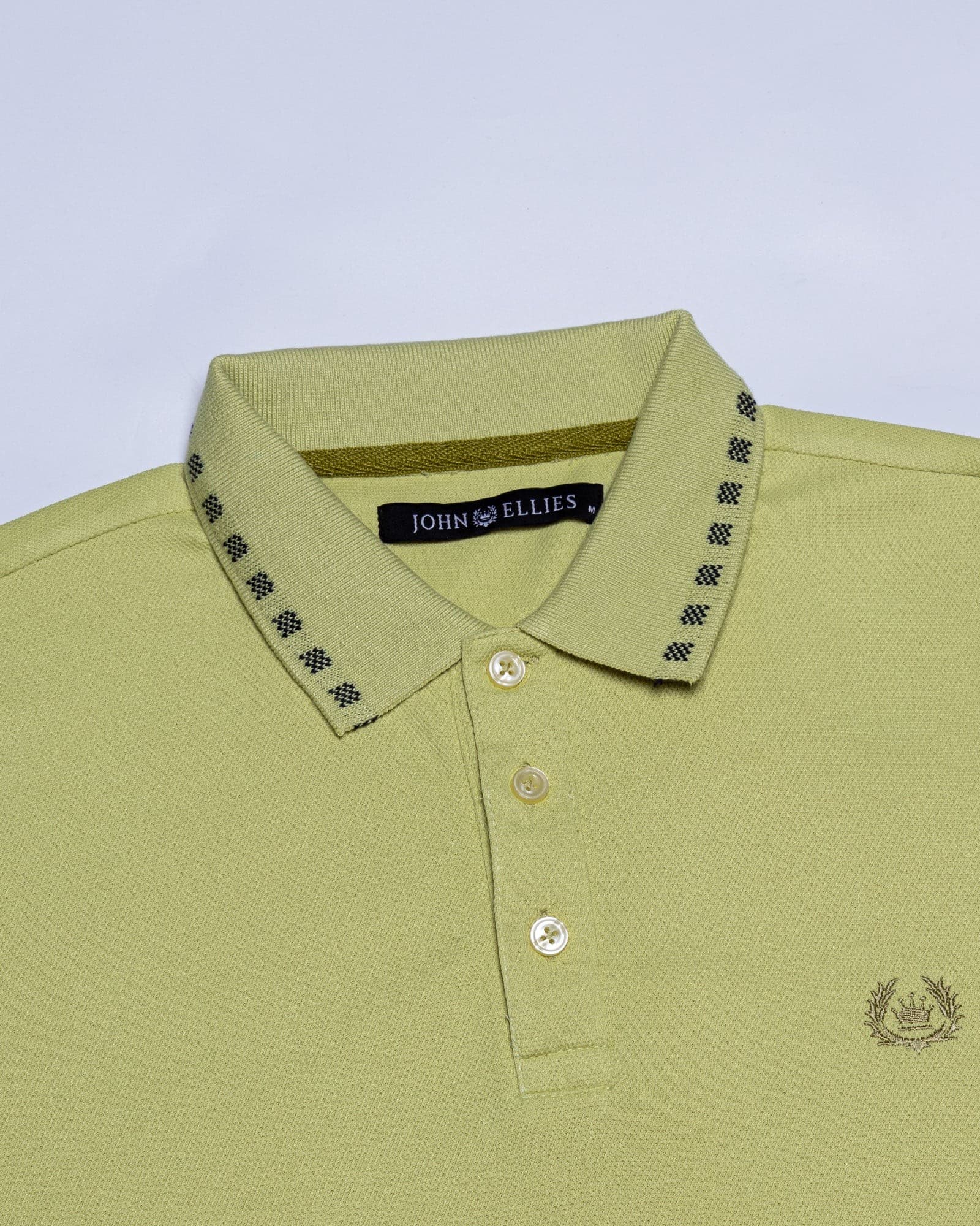 Sakura Yellow Cotton Polo T-Shirt