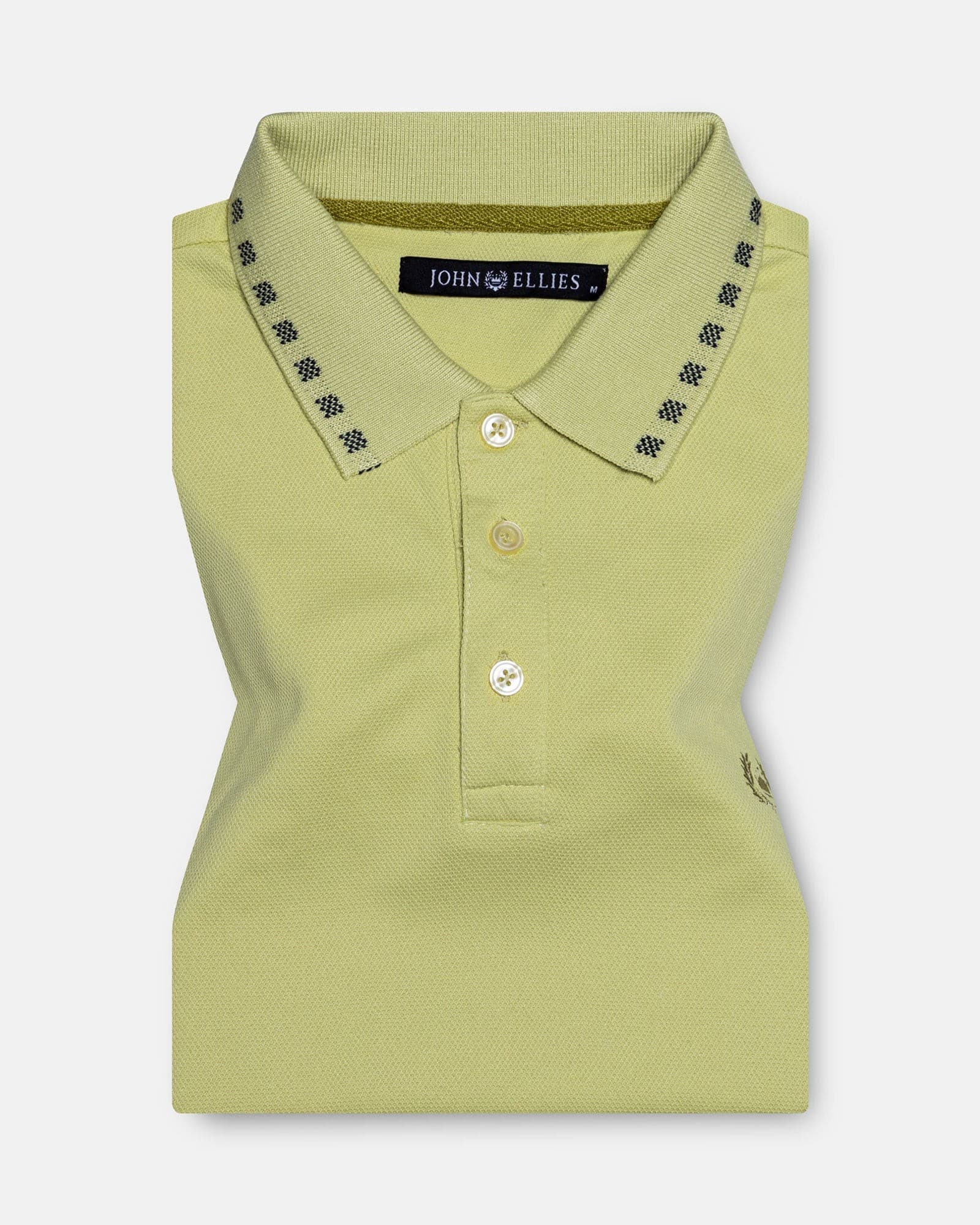 Sakura Yellow Cotton Polo T-Shirt