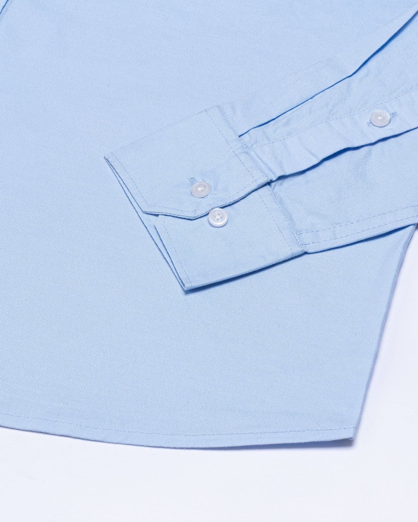 Regent Sky Blue Plain Button Down Oxford Cotton Shirt