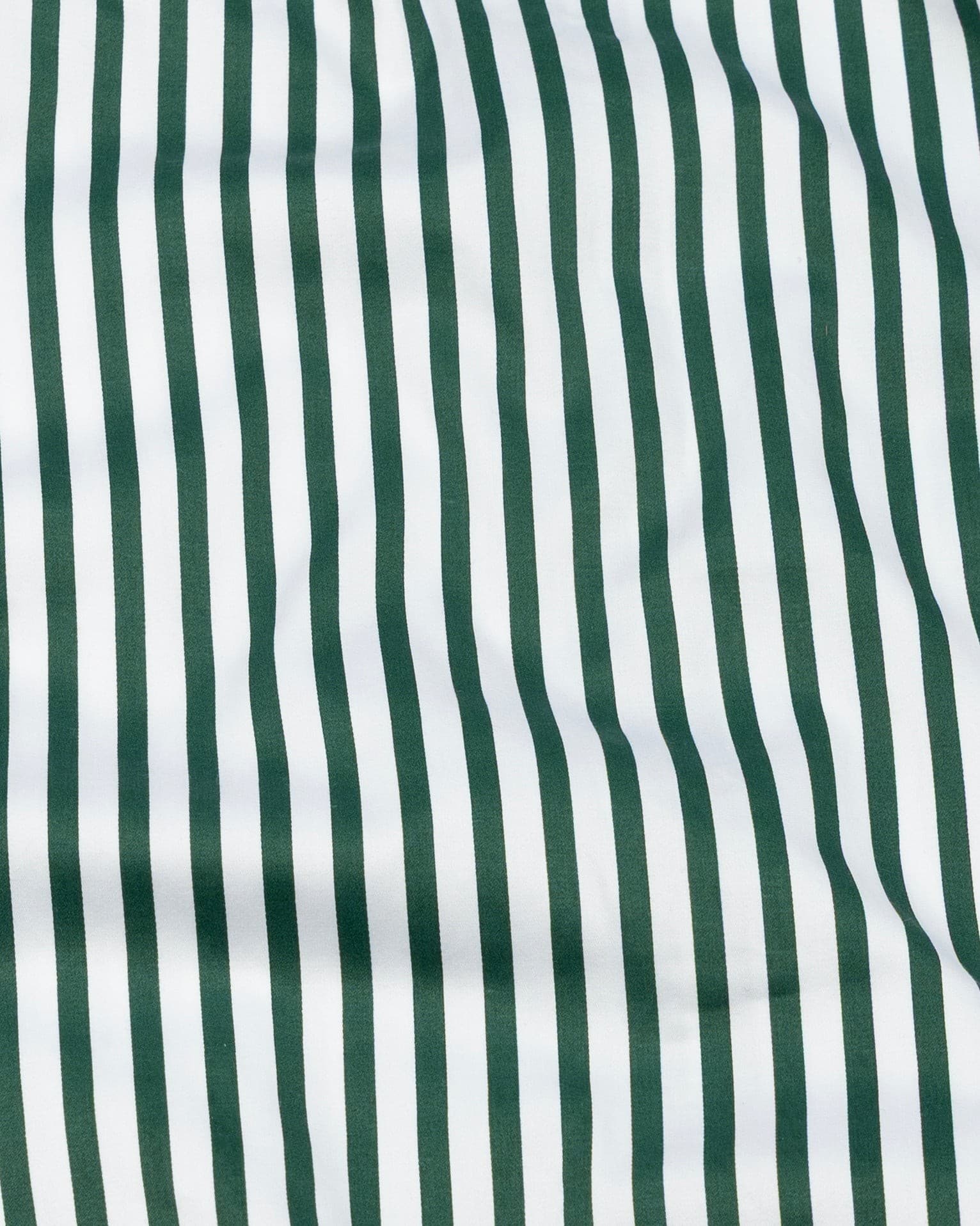 Cadenc Green White Cuff Collar Cotton Stripes Shirt