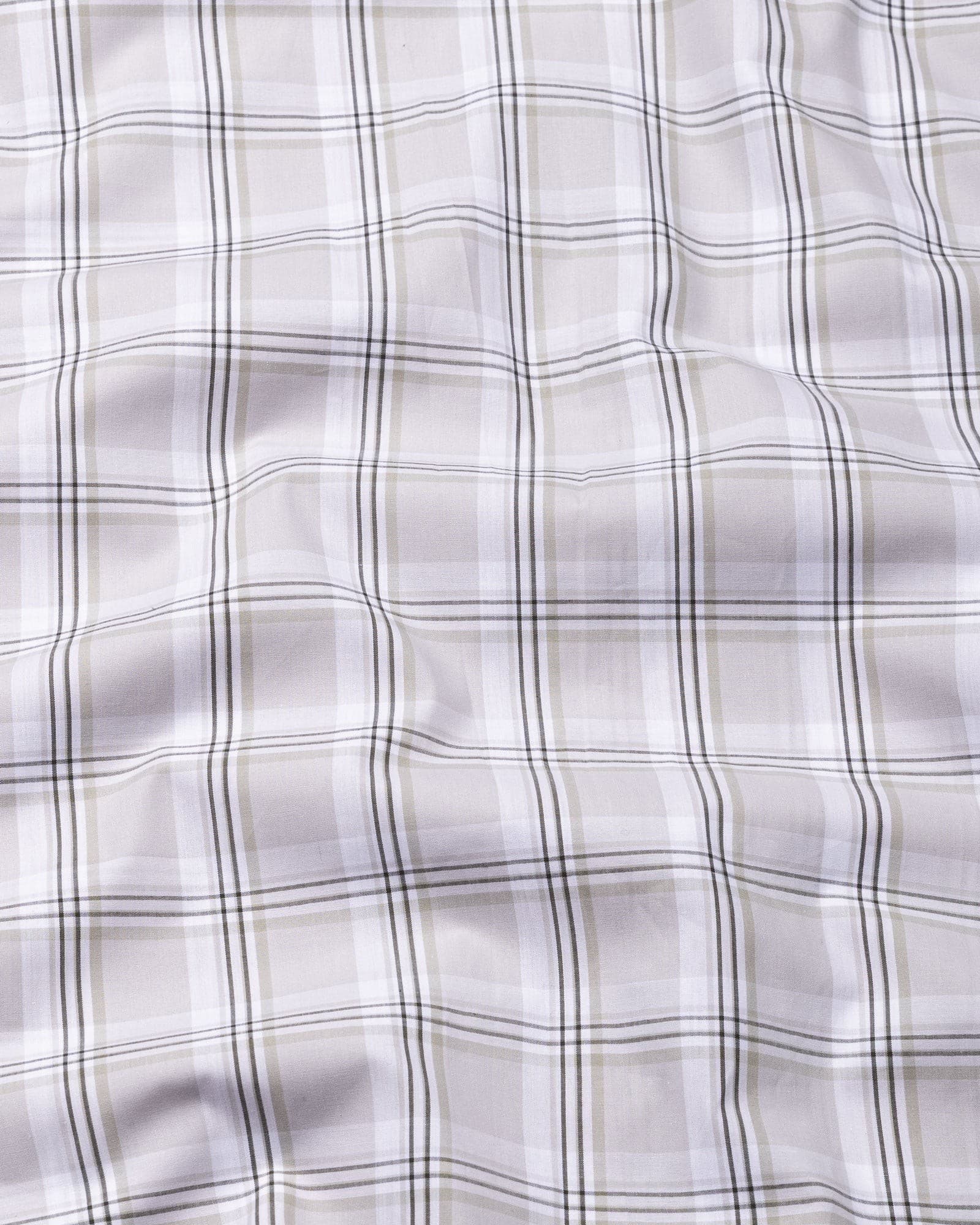 Gogh Beige Check Button Down Cotton Shirt