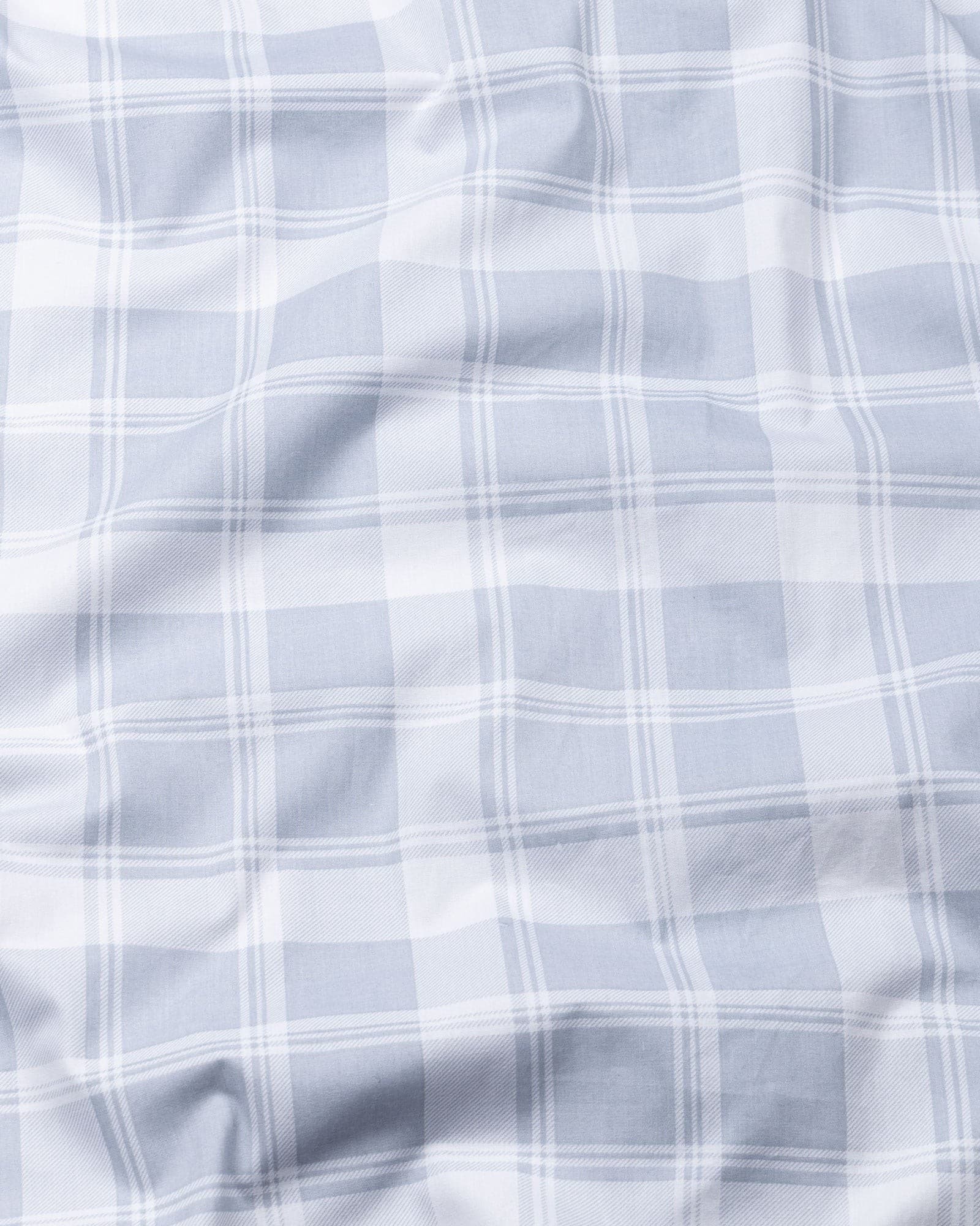 Gogh Soft Grey Check Button Down Cotton Shirt